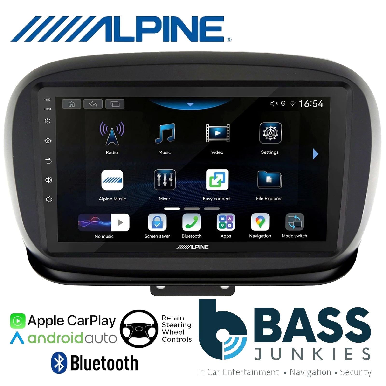Alpine 9" CarPlay Android Car Stereo Fitting Kit For Fiat 500X 2014 - 2019