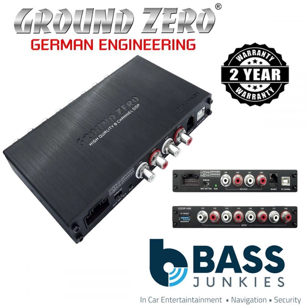 Ground Zero GZDSP 4-8X 8-Channel Car Amplifier Digital Sound Processor