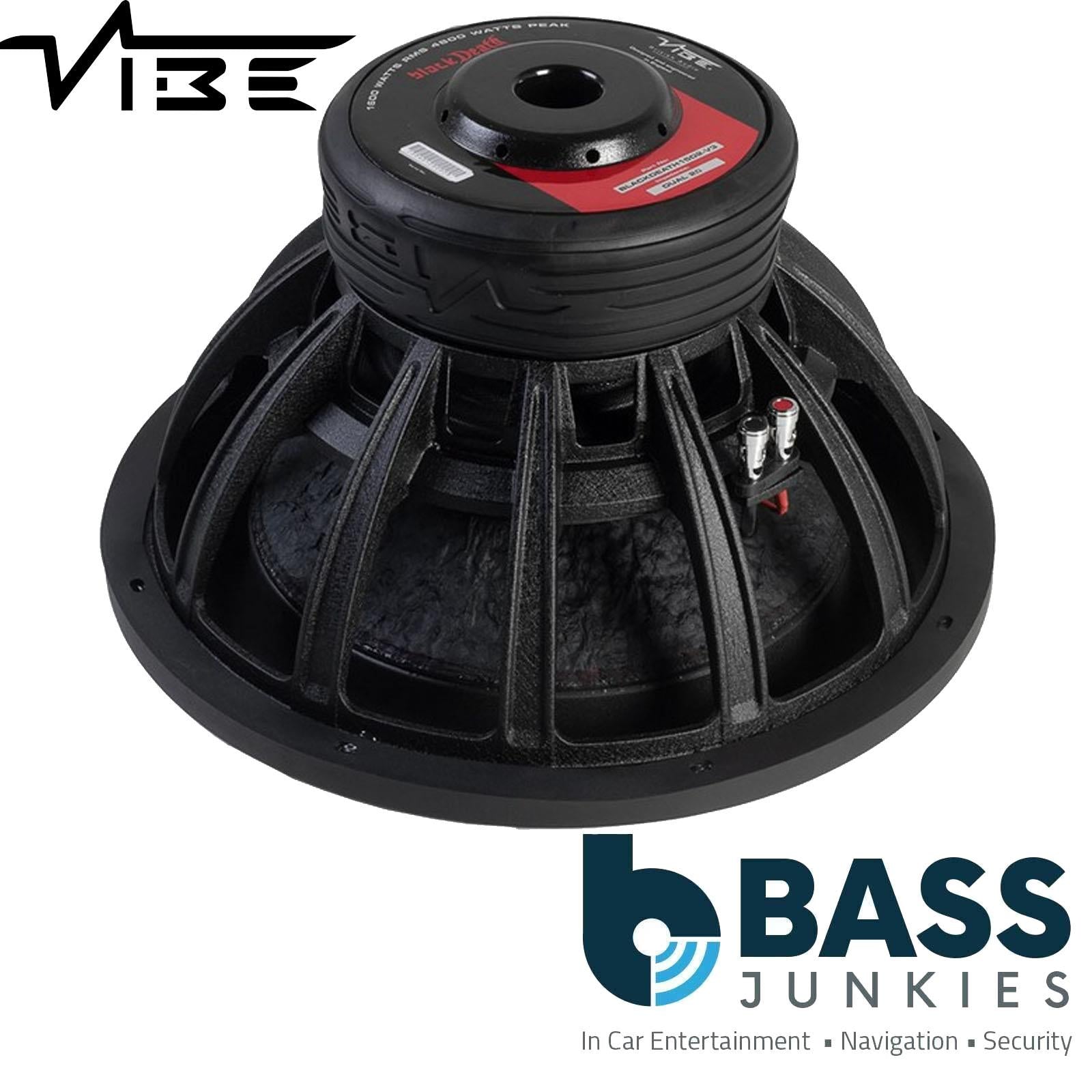 VIBE Black Death  BD15D2-V4 - 15inch 3600W 2Ohm SPL Car Audio Bass Subwoofer