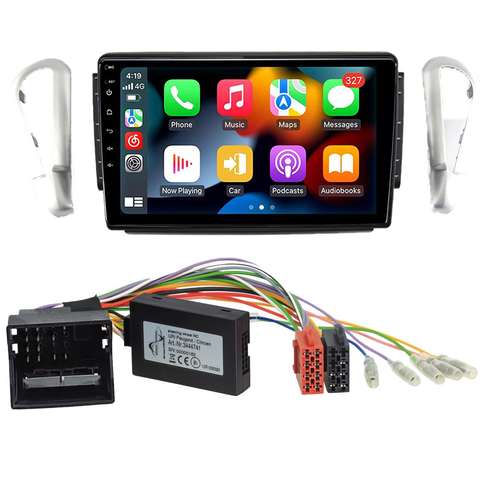 UPGRADED 9" CarPlay Android Car Stereo Fitting Kit For Peugeot 2008 2014 Onwards