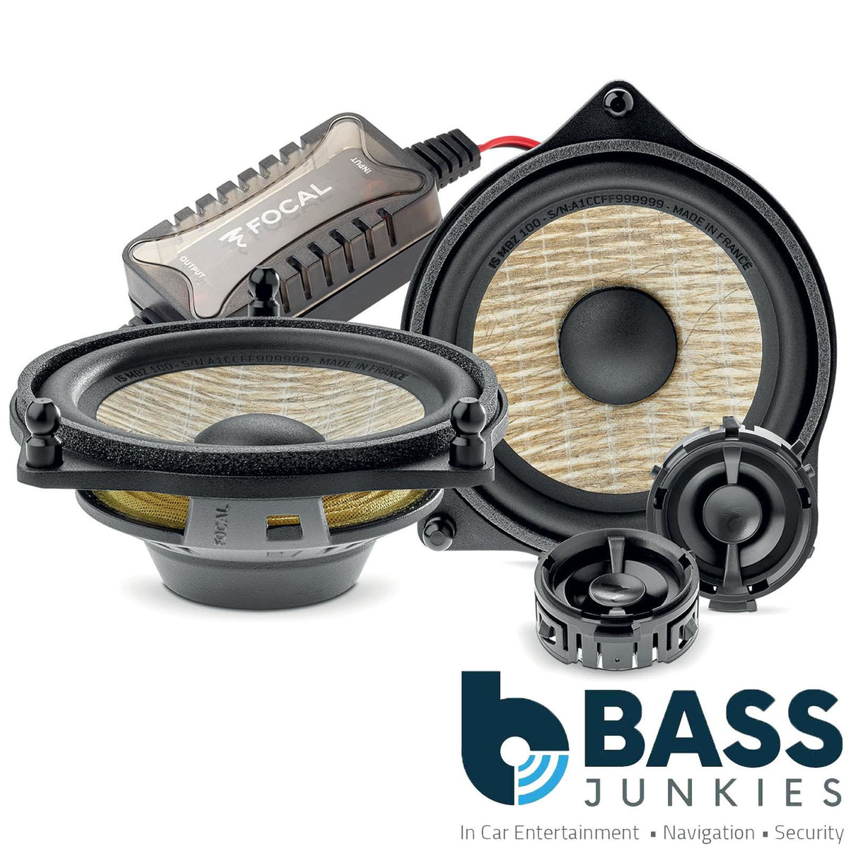 Focal ISMBZ100 4" 200 Watts 2-Way Component Car Door Speakers For Mercedes C-Class 4 Conv 2016-2019