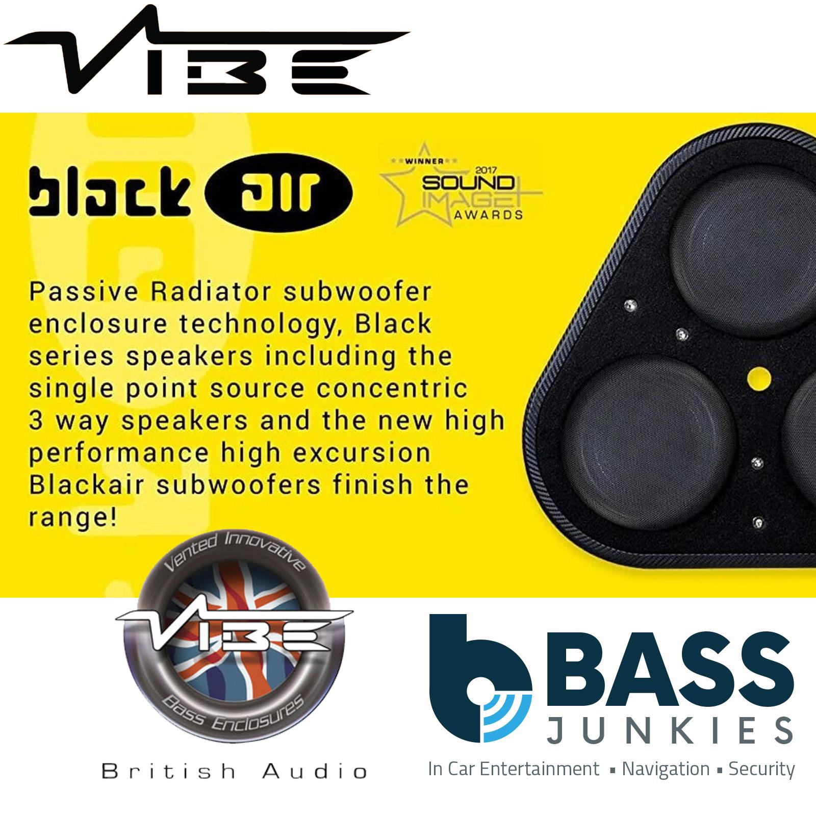Vibe BLACKAIRP8-V6 8" 1500 Watts Passive Car Sub Bass Box & Vibe Powerbox Amplifier With Amp Kit