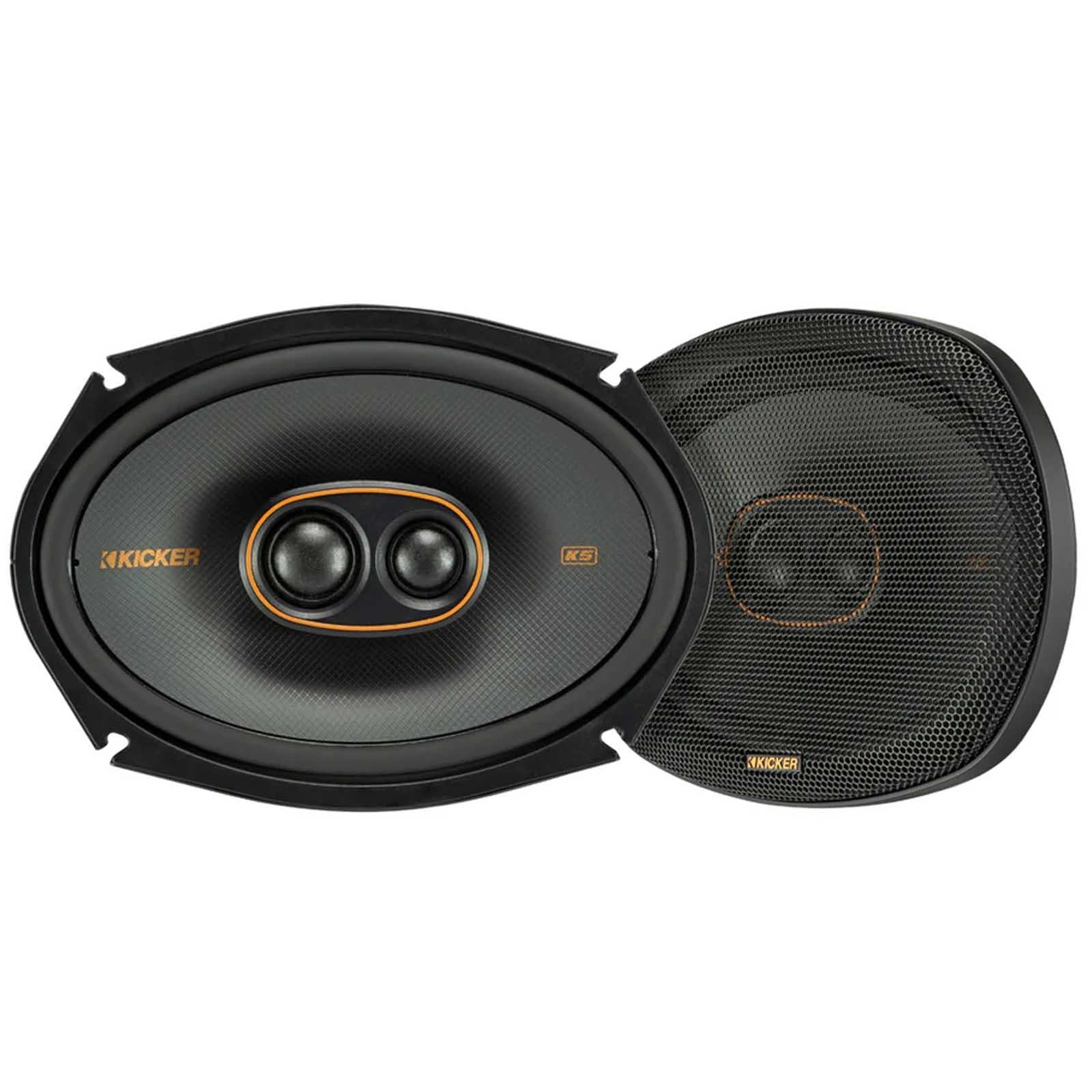 Kicker 51KSC69304 - 6x9" 300 Watts 3-Way Coaxial Rear Shelf Car Speakers Pair