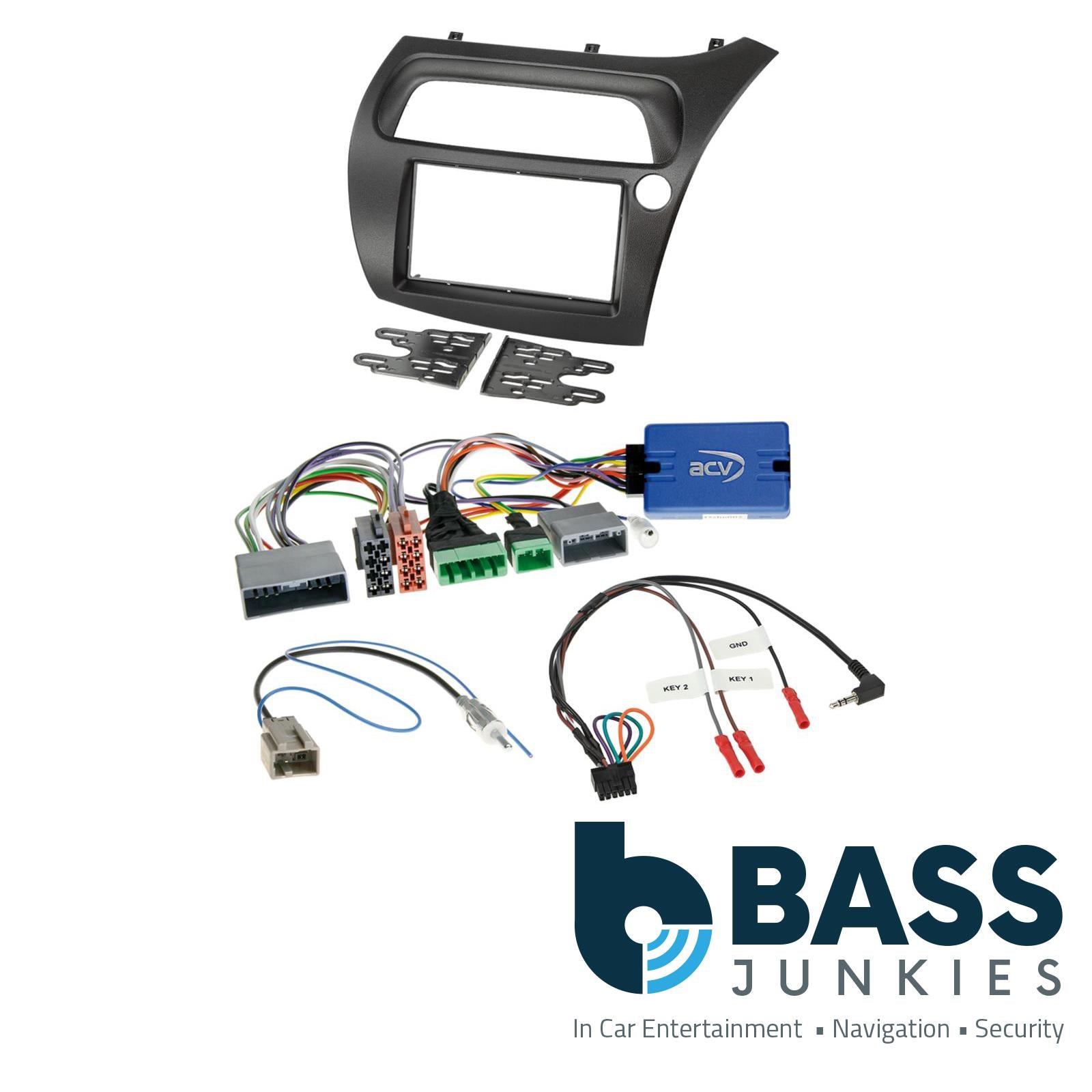 Double Din Car Radio Stereo Full Fitting Kit for Honda Civic 2005 - 2011