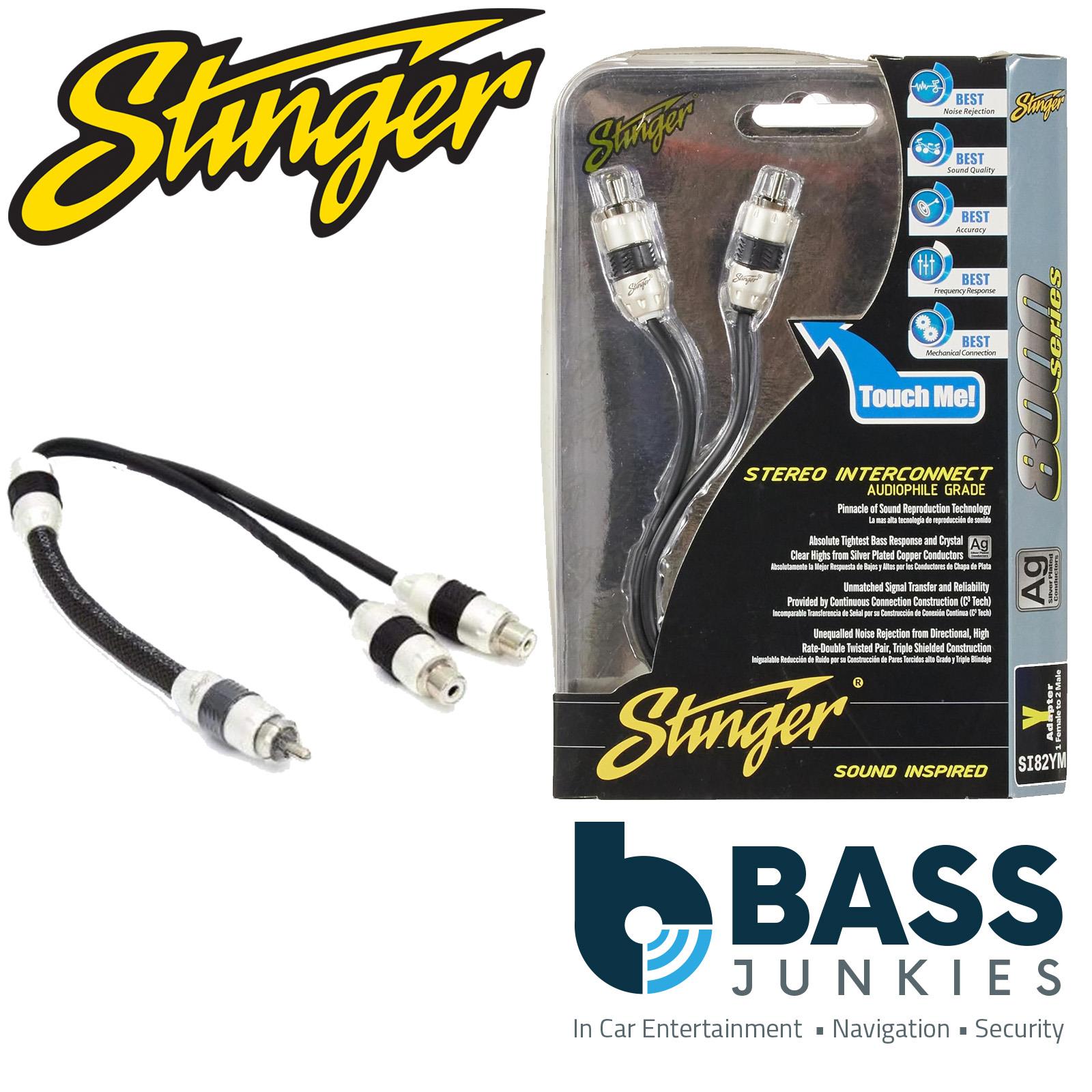 Stinger SI82YF - 2 Female to 1 Male Twisted Silver/Copper Car RCA Phono Y Splitter