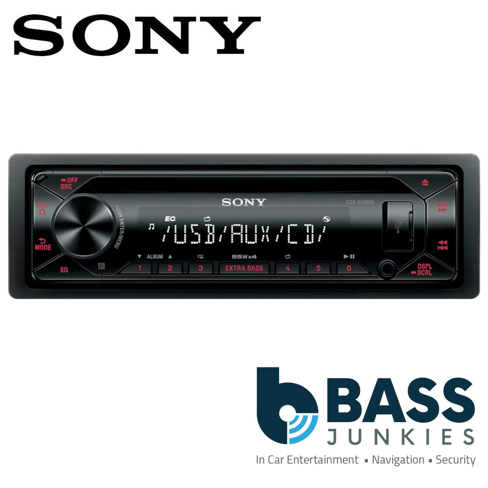 Sony CDX-G1300U - CD MP3 WMA USB AUX Car Stereo Radio Tuner Player