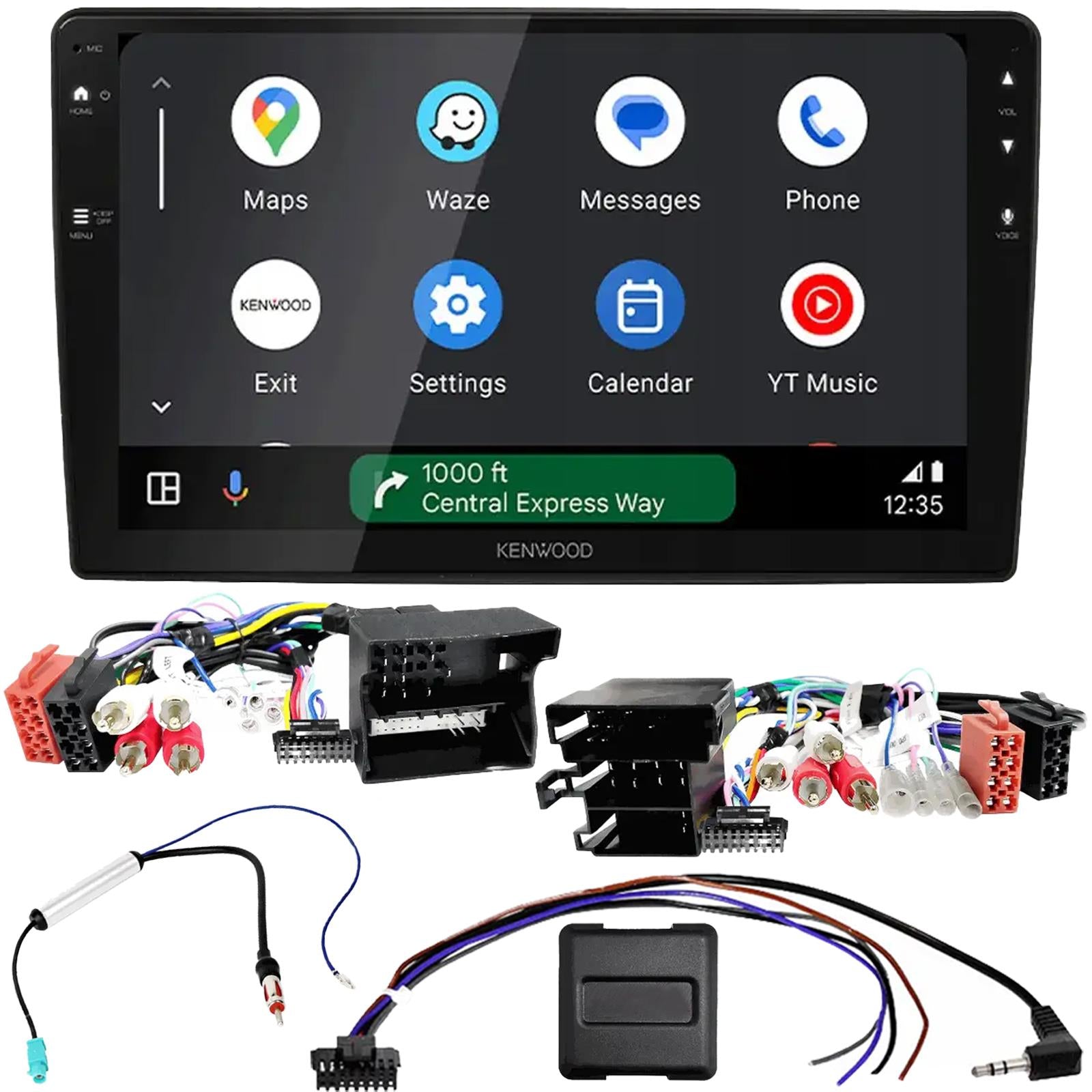 Kenwood 9" CarPlay Android Car Stereo Fascia Stalk Kit For Audi A3 2008 - 2012