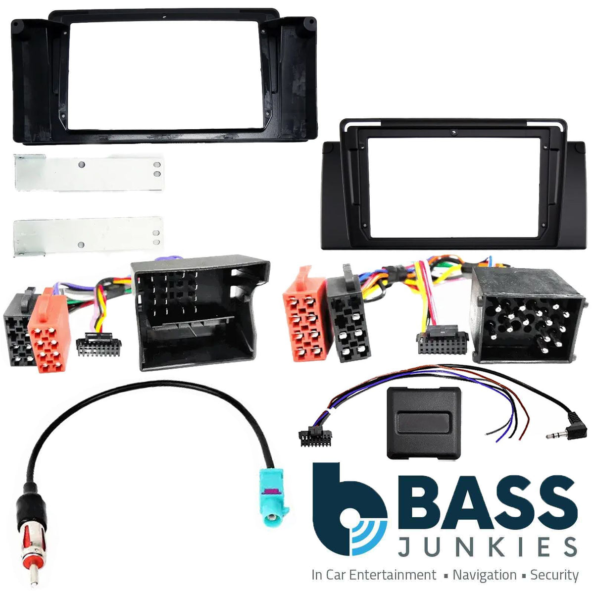 Pioneer 9" CarPlay Android Car Stereo Fascia Stalk Kit For BMW X5 E53 1999 -2006