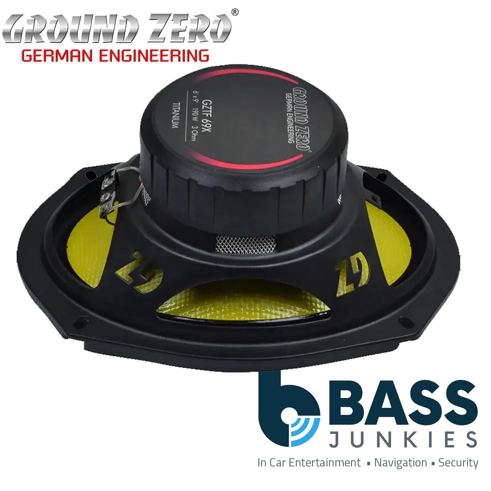 Ground Zero GZTF 69X - Titanium Series 380 Watts 6"x9" Inch 3-way Car Speakers