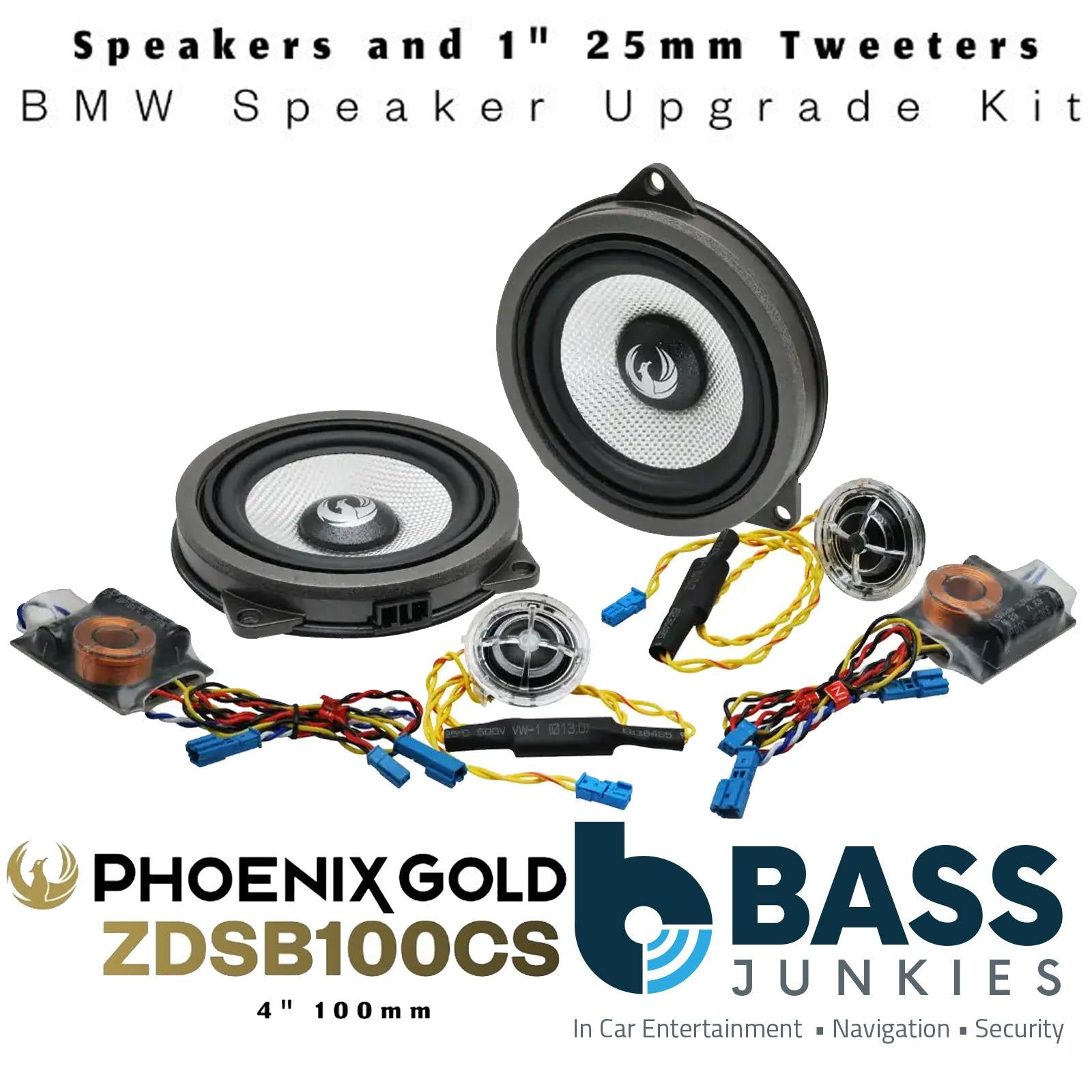 Phoenix Gold - BMW 4-Series: F32, F33, F36, F82, F83, G22 2014 On Front Door Car Speaker Upgrade Kit Pair