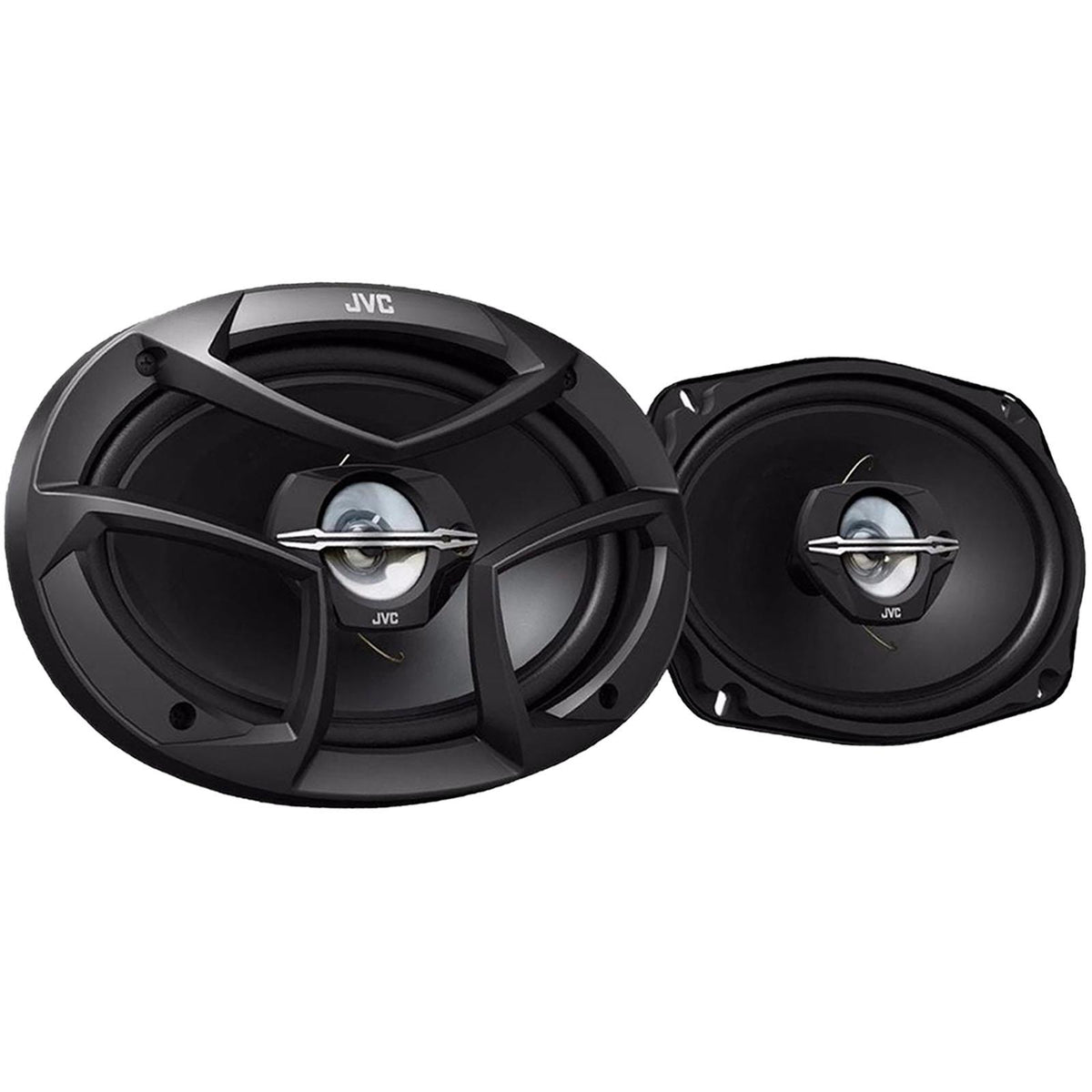 JVC CS-J6930 - 6x9 800 Watts 3-Way Car Speakers with Grey MDF Boxes Pair