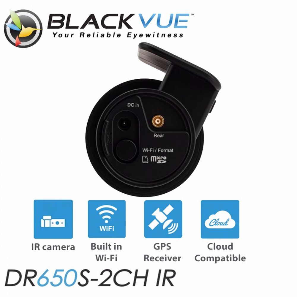 BLACKVUE DR650S 2CH IR - 16GB - Front & Rear CarDash Cam Full 1080p Front camera & 72
