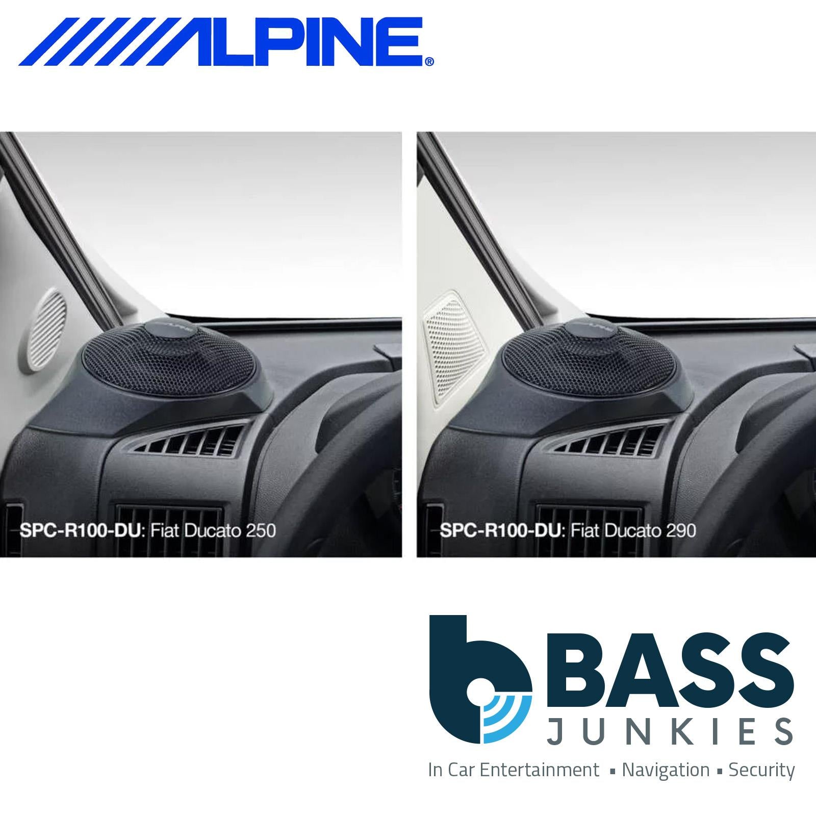 Alpine SPC-R100DU - Fiat Ducato3, Citroën Jumper2 & Peugeot Boxer2 Top Dash Radial Car Speakers Pair