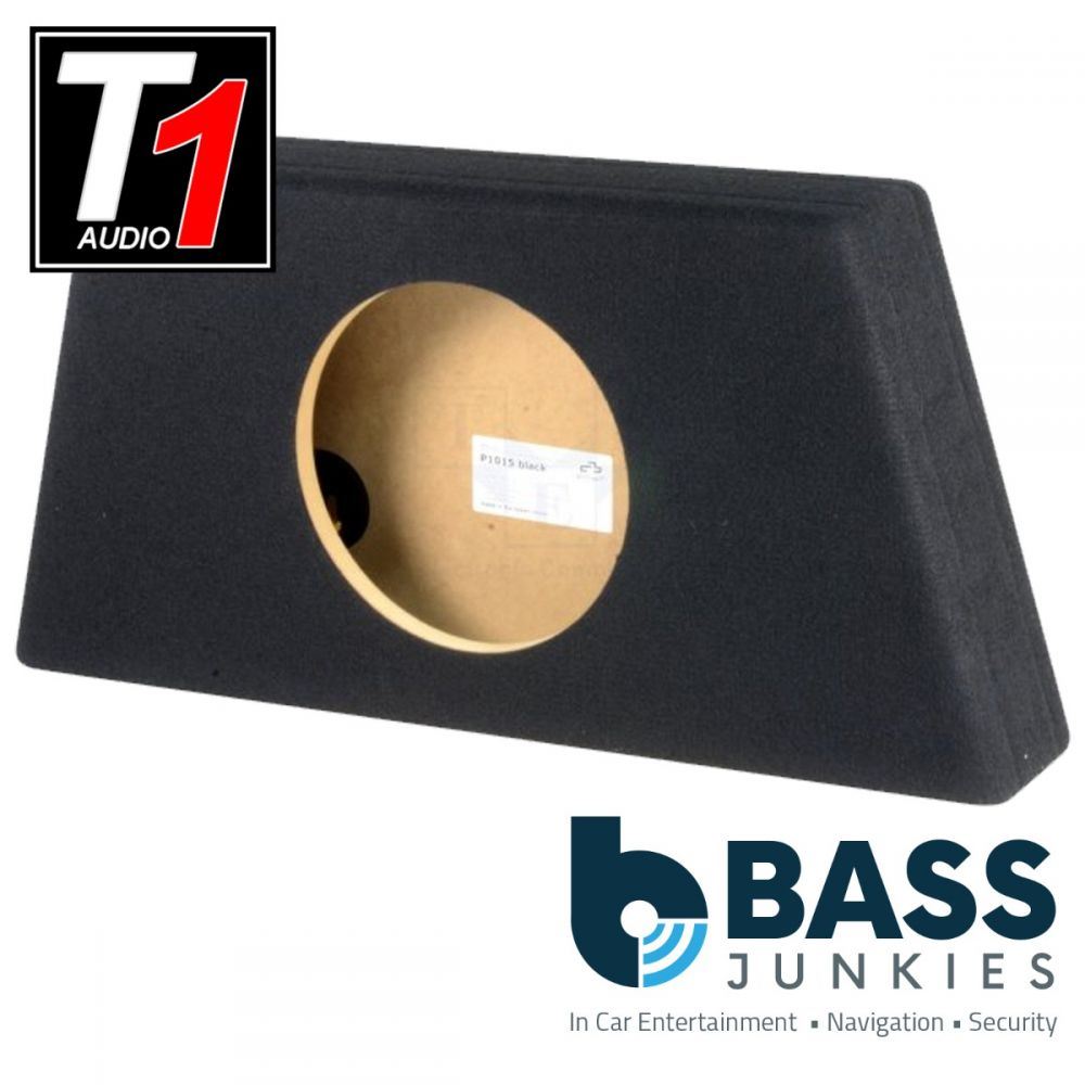T1 Audio - 10" 25cm 250mm 15L Enclosure Fully Carpeted MDF Car Sub Subwoofer Bass Box - Black