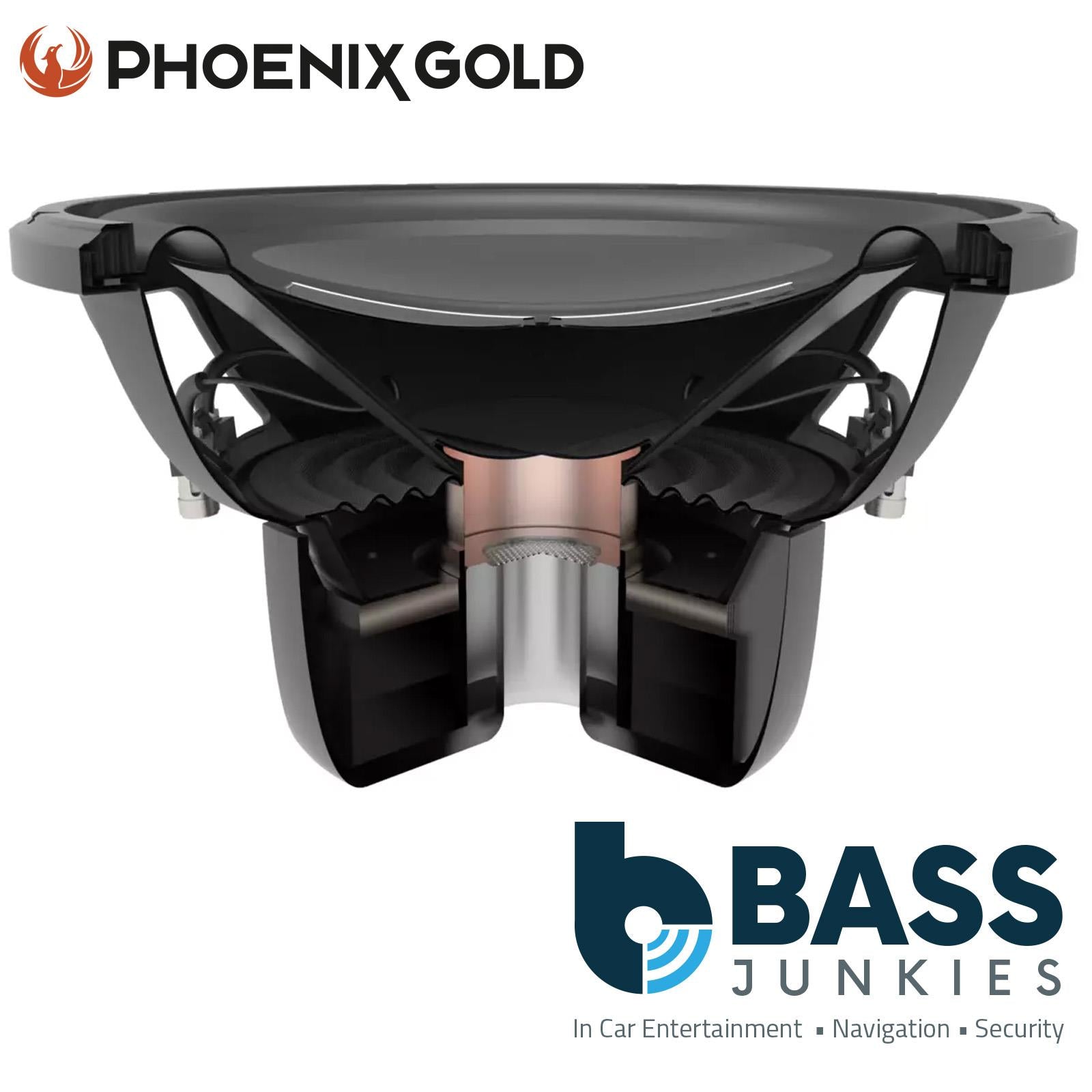 Phoenix Gold GX12D4 - 800 Watts 12" 30cm Car Subwoofer Sub & MDF Bass Box