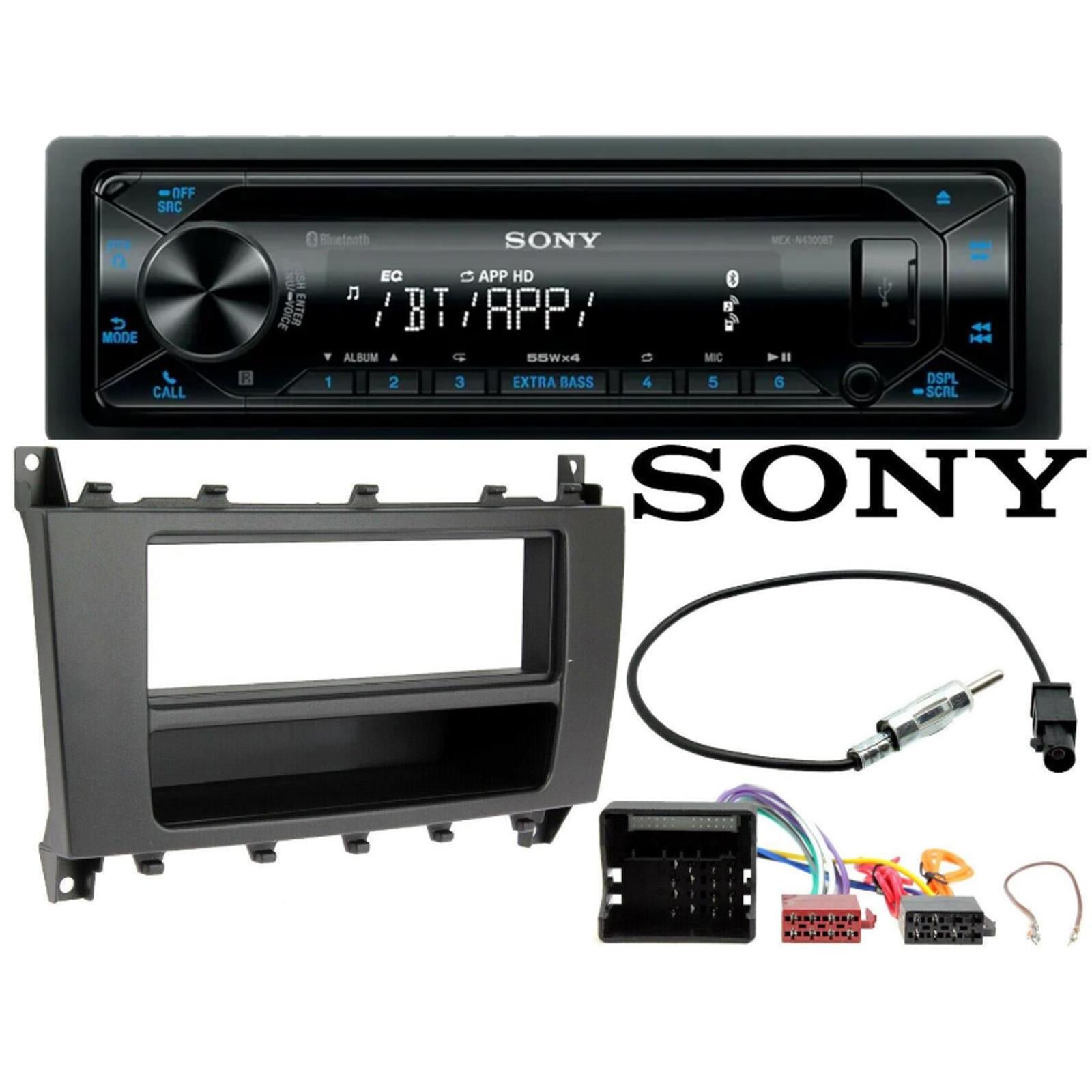 Mercedes C-Class 2004 - 2007 SONY Bluetooth CD MP3 USB Car Stereo & Fascia Kit