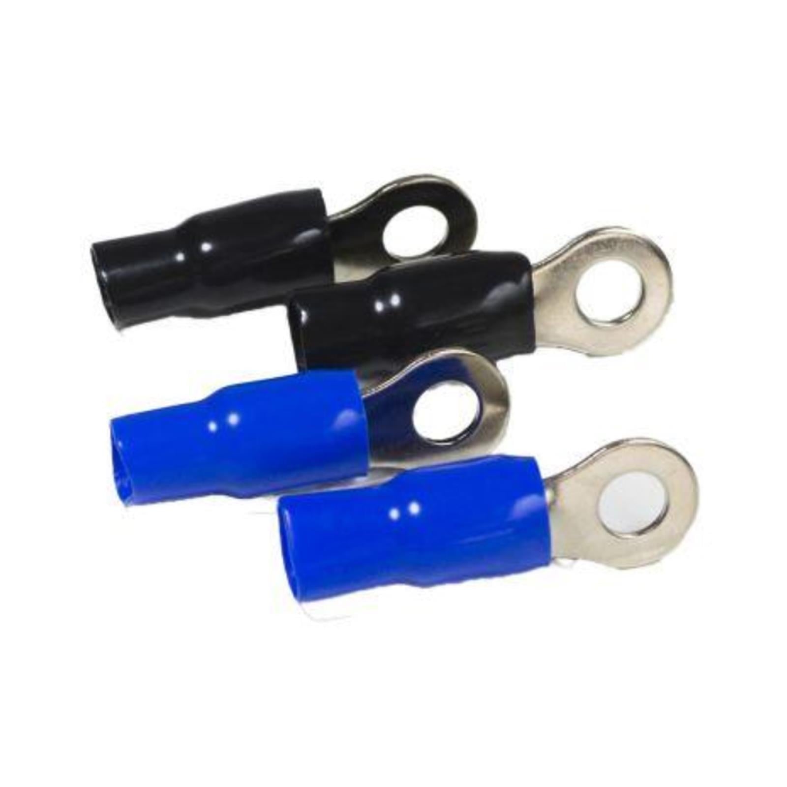 SSRT4 4GA Brass / Satin Crimp Style Ring Terminal – 4 Pack