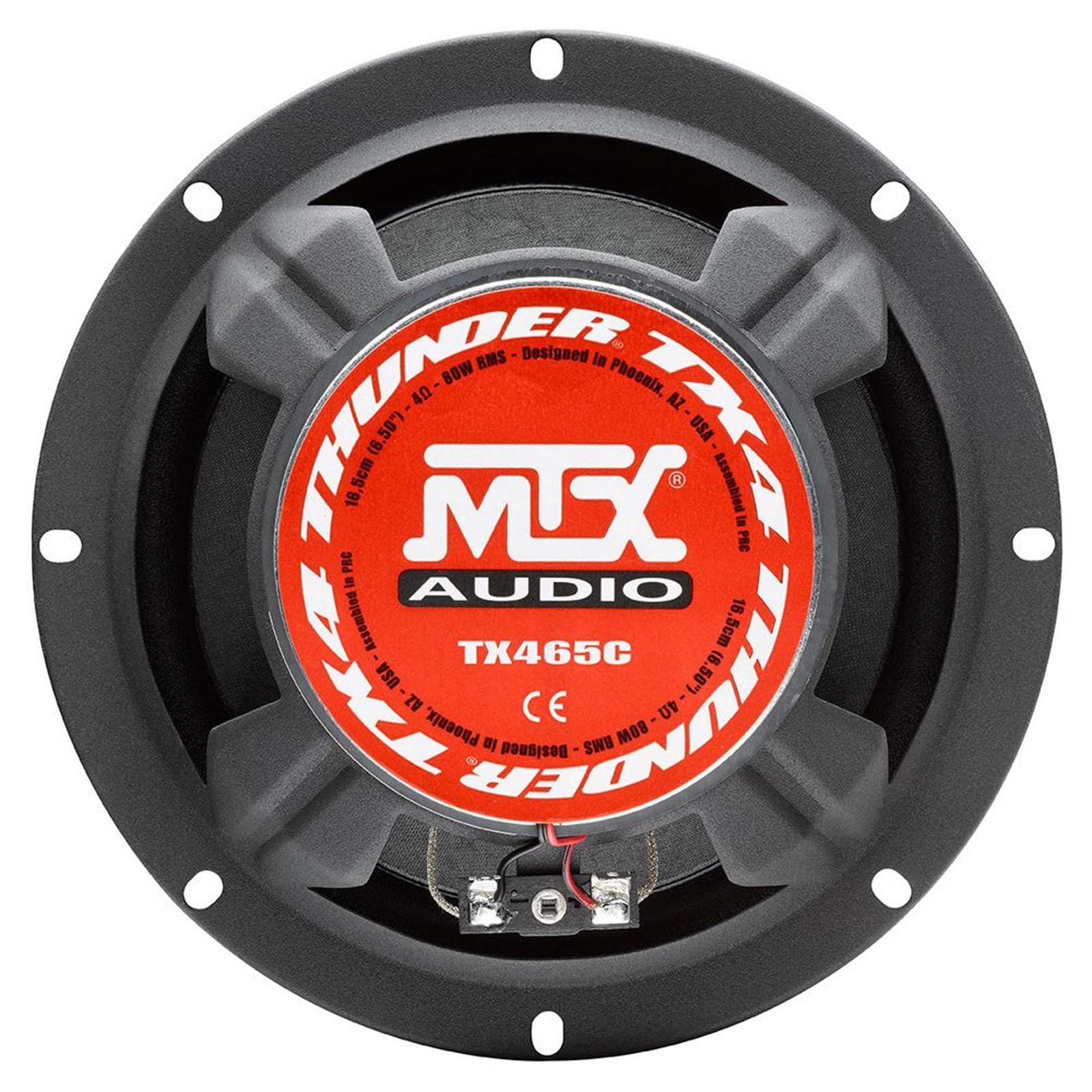 MTX TX465C - 6.5" 555W 2-Way Coaxial Car Door Speakers Pair