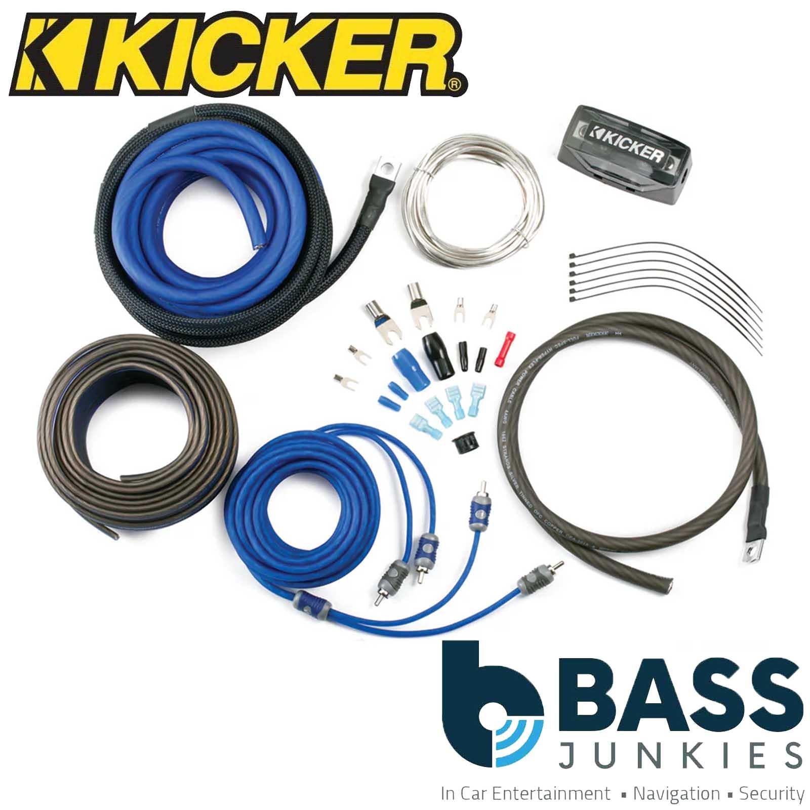 Kicker 46CK8 - 8 AWG 2 Channel Amplifier Wiring Kit Complete Amp Install Kit