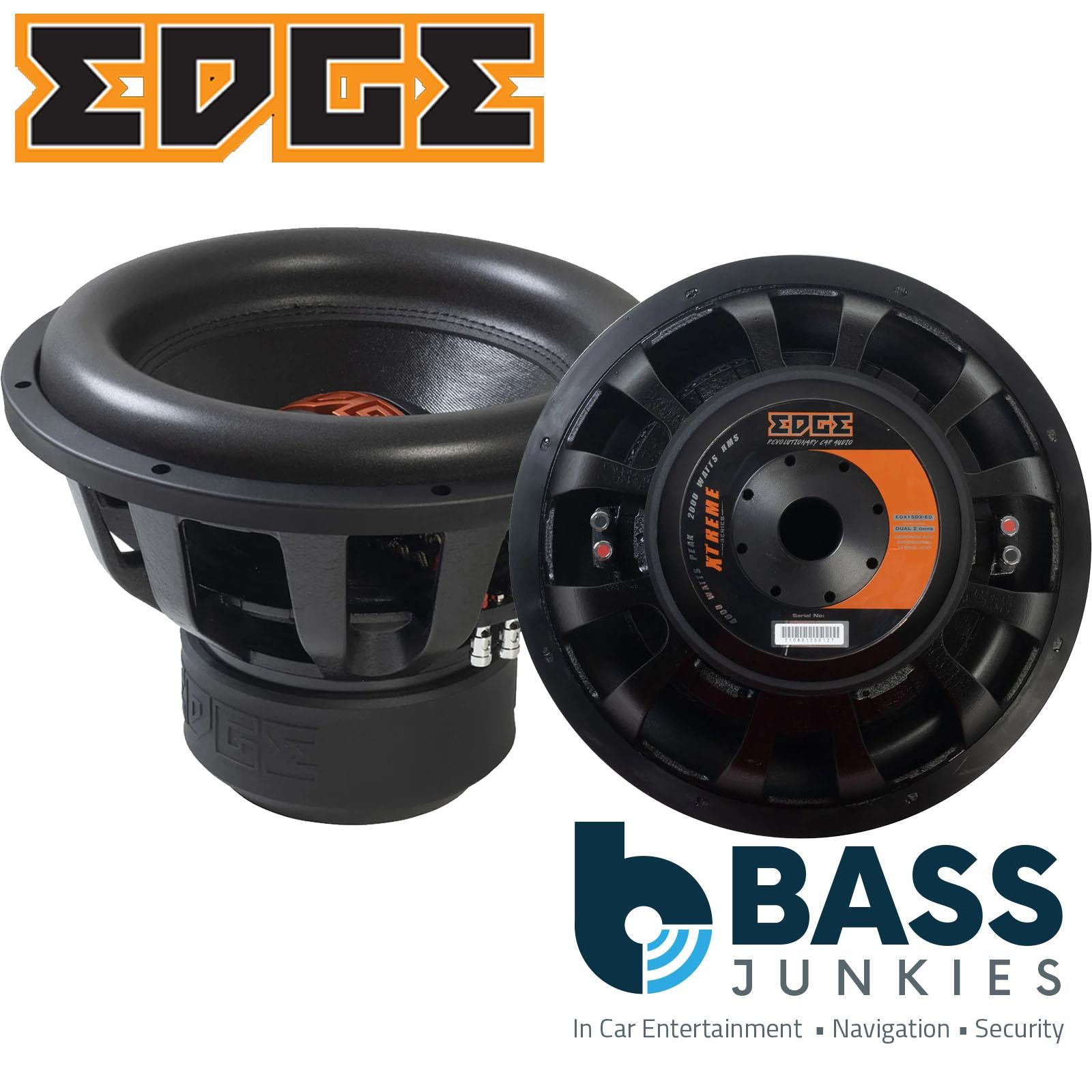 EDGE EDX15D2-E0 XTREME SERIES 15” 2250 WATTS RMS DUAL 2OHM Car SUBWOOFER