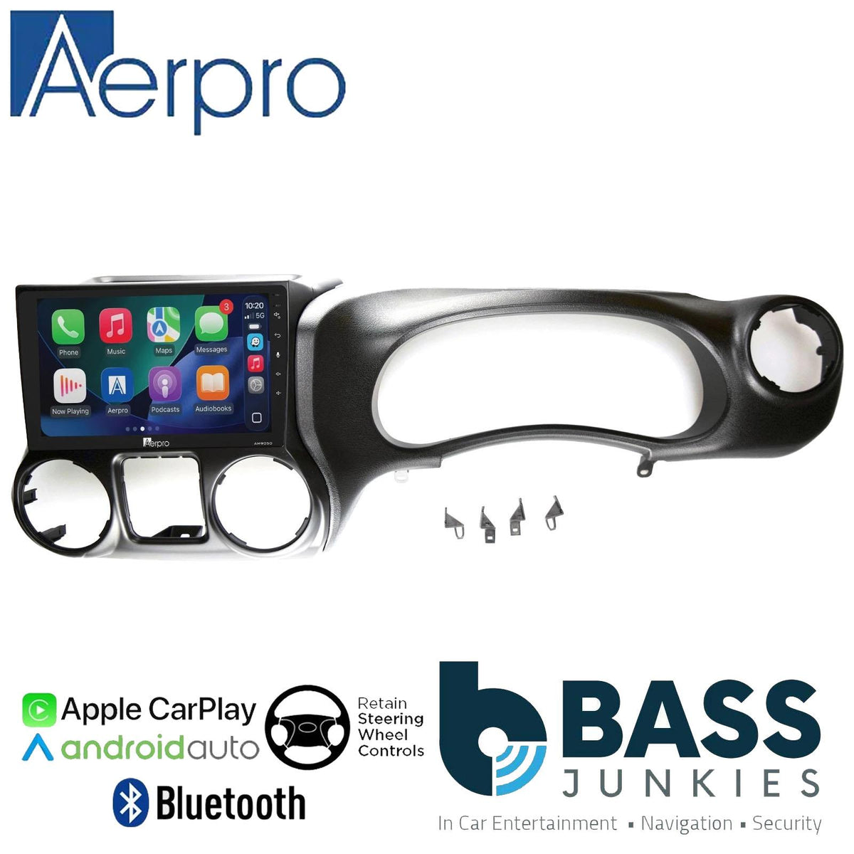 Aerpro 9" DAB CarPlay Android Car Stereo Kit For Jeep Wrangler Rubicon 2015-17