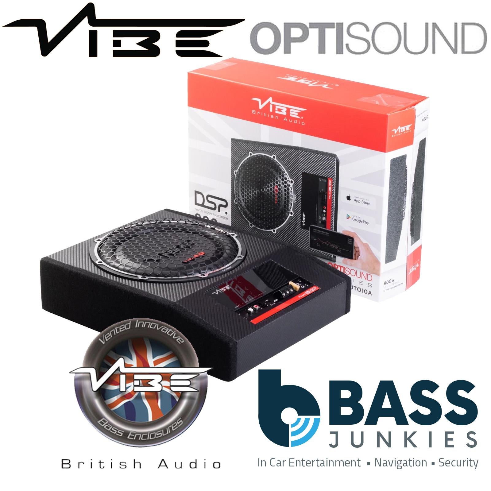 Vibe OPTISOUNDAUTO10A-V4 - 10" 900 Watts Amplified Underseat Car Subwoofer
