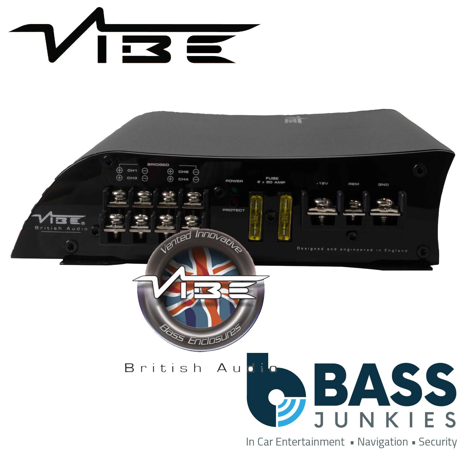 Vibe POWERBOX60.4-V9 Class A/B 4-Channel 640 Watts 2 Ohm Car Van Amp Amplifier