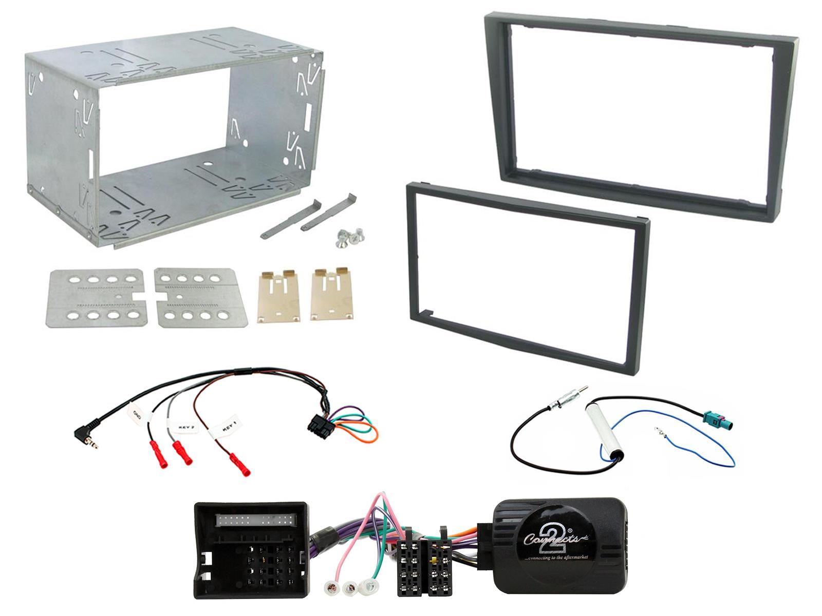 SONY 6.2" Screen Blutooth Double Din Stereo Fitting Kit + Steering Wheel Stalk Controls to fit Vauxhall Corsa 2004-06 | Vauxhall Meriva 2005-10 | Vauxhall Signum 2005-08 | Vauxhall Tigra 2004-09 | Vauxhall Vectra 2004-08