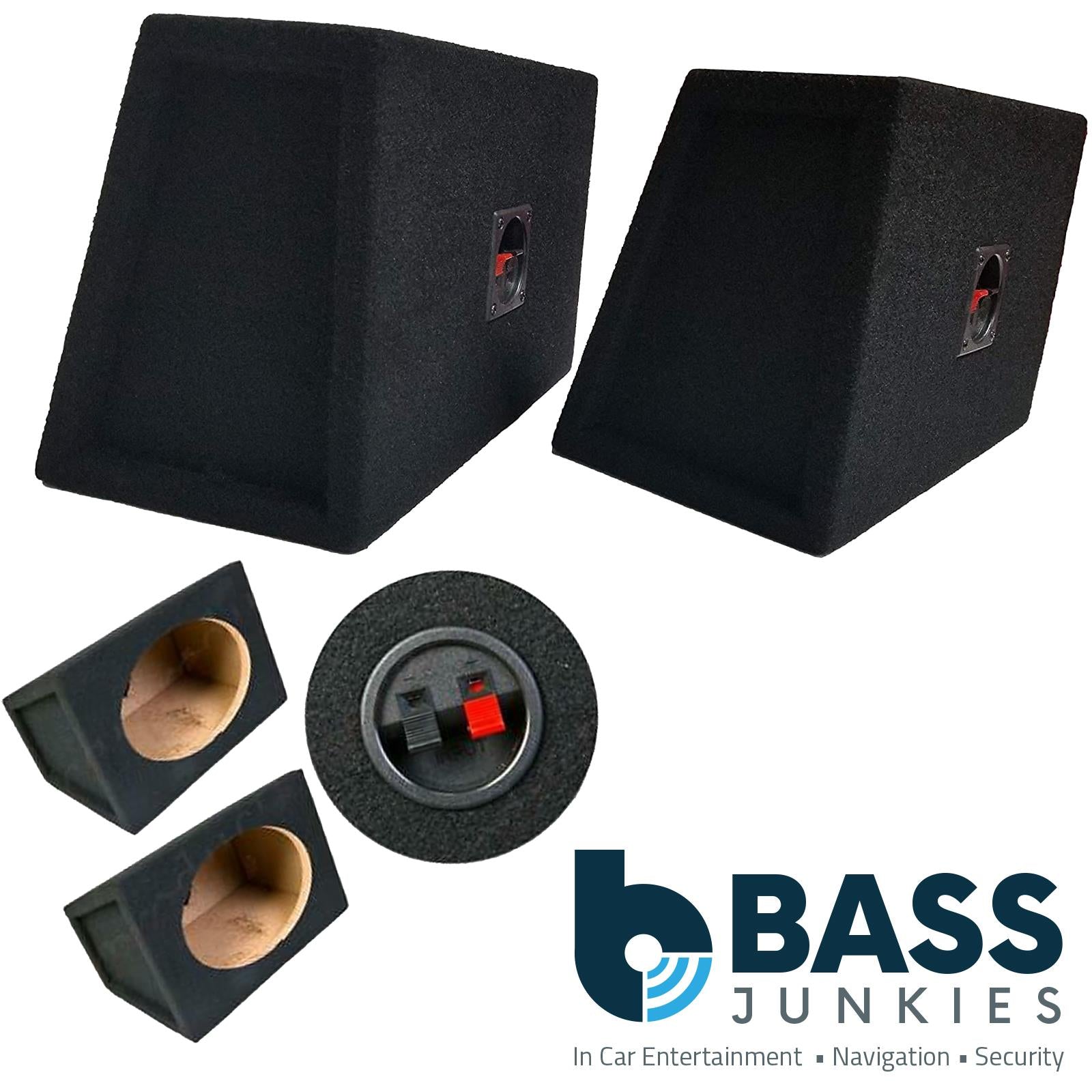 Kenwood KFC-PS6976 6x9" 1100 Watts 3-Way Coaxial Speakers & Black 6x9'' Boxes + 8m 16AWG Speaker Cable