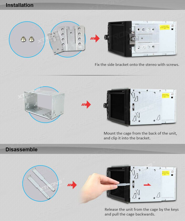 Universal 110mm Double Din 2 Din Car Stereo Facia Fascia Cage Fitting Kit