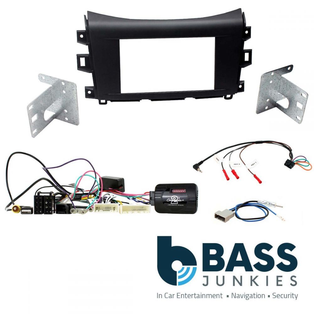 Connects2 CTKNS09 - Nissan Navara 2015 Onwards Double Din Fascia & Steering Wheel Interface Installation Kit