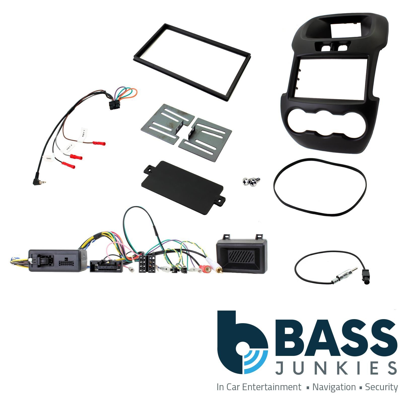 Connects2 CTKFD37 Ford Ranger 2012 Car Stereo Double Din Fascia Panel & Steering Wheel Kit