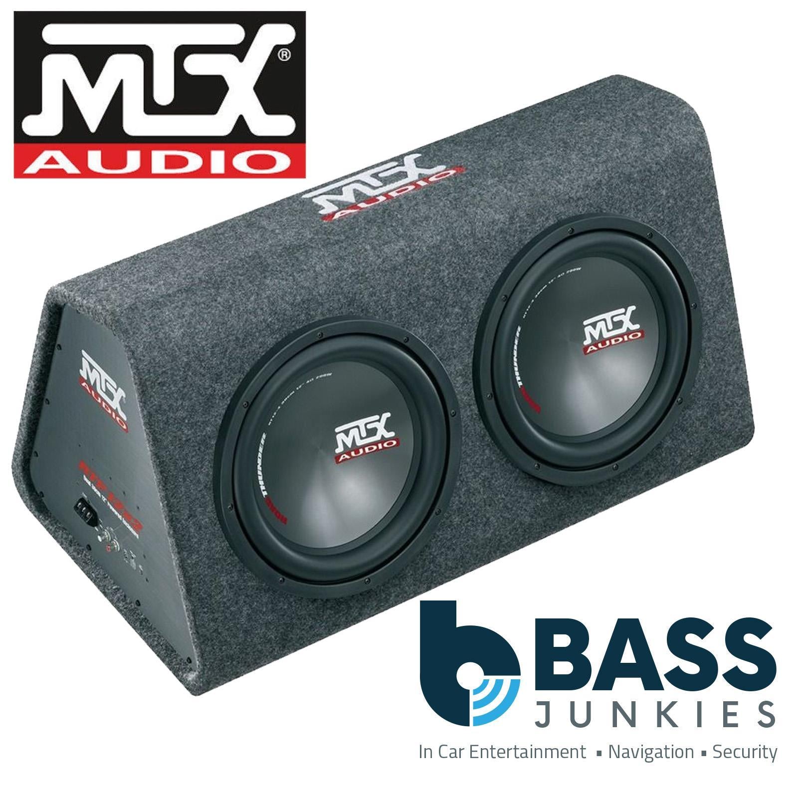 MTX RTP8X2 - 720 Watts Road Thunder Dual 8" Amplified Car Bass Box Enclosure