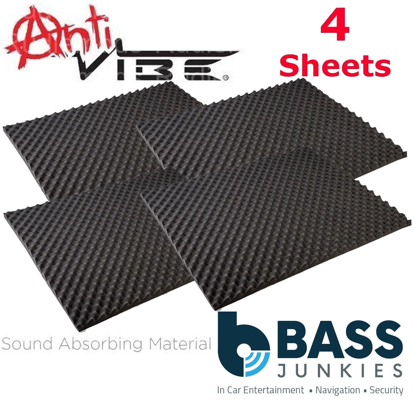Vibe ANTIVIBESD-V6BP - 20 mm Thick 500mm x 600mm 4 Sheets Sound Deadening Acoustic Absorber Foam Material