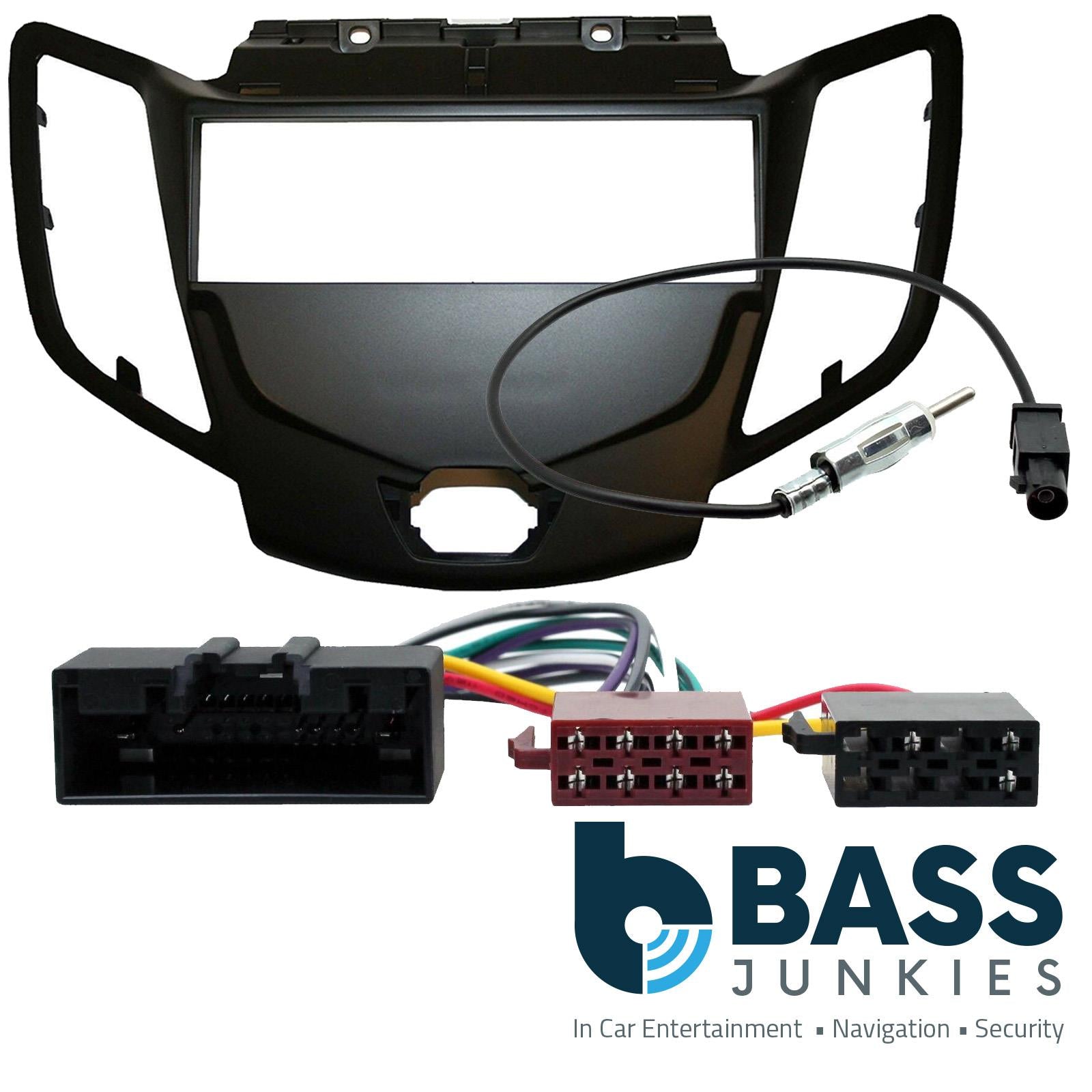 Ford Fiesta MK7 2010-2017 Single Din Car Stereo Black Fascia Panel & ISO Fitting Kit