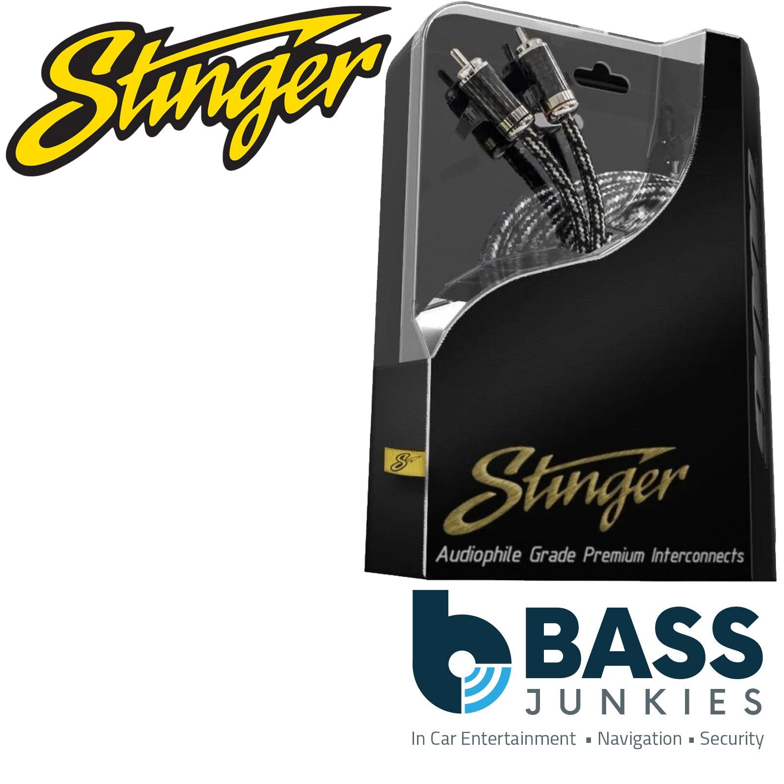 Stinger SI9217 - 5m 17ft Audiophile Rhodium Plated Car Stereo RCA Amp Phono Cable