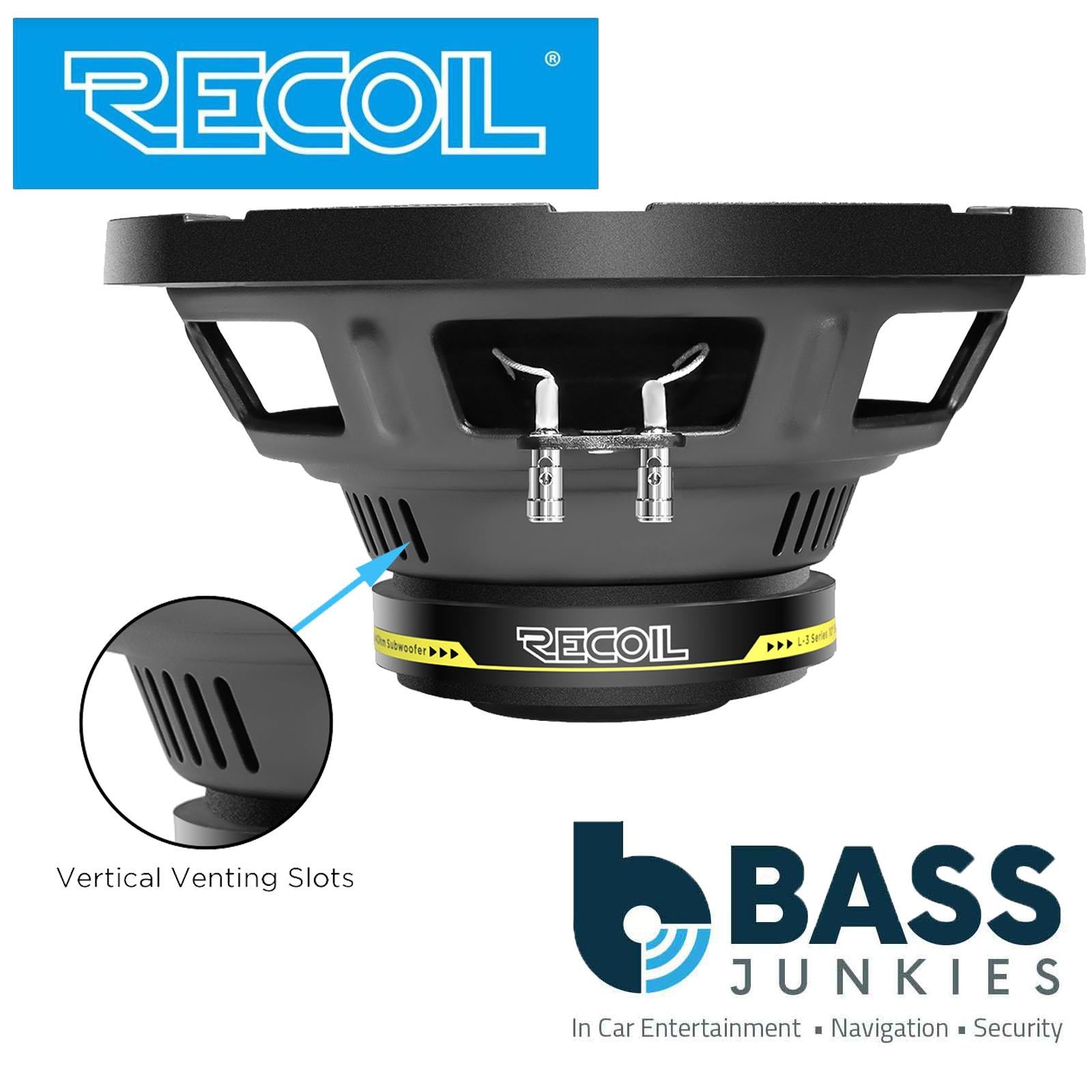 Recoil LW12S4 - 300 Watts 12" 30cm Single Voice Coil 4-Ohm Car Sub Subwoofer