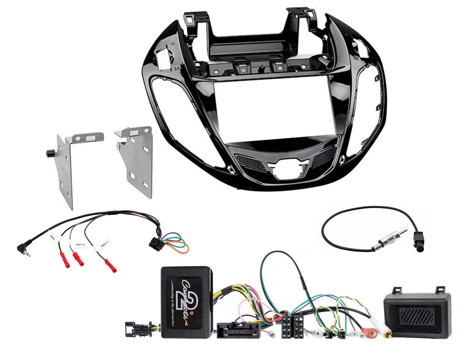 Connects 2 CTKFD38 - Ford B-Max 2012 Onwards Double Din Facia & Steering wheel Interface Fitting Installation Kit