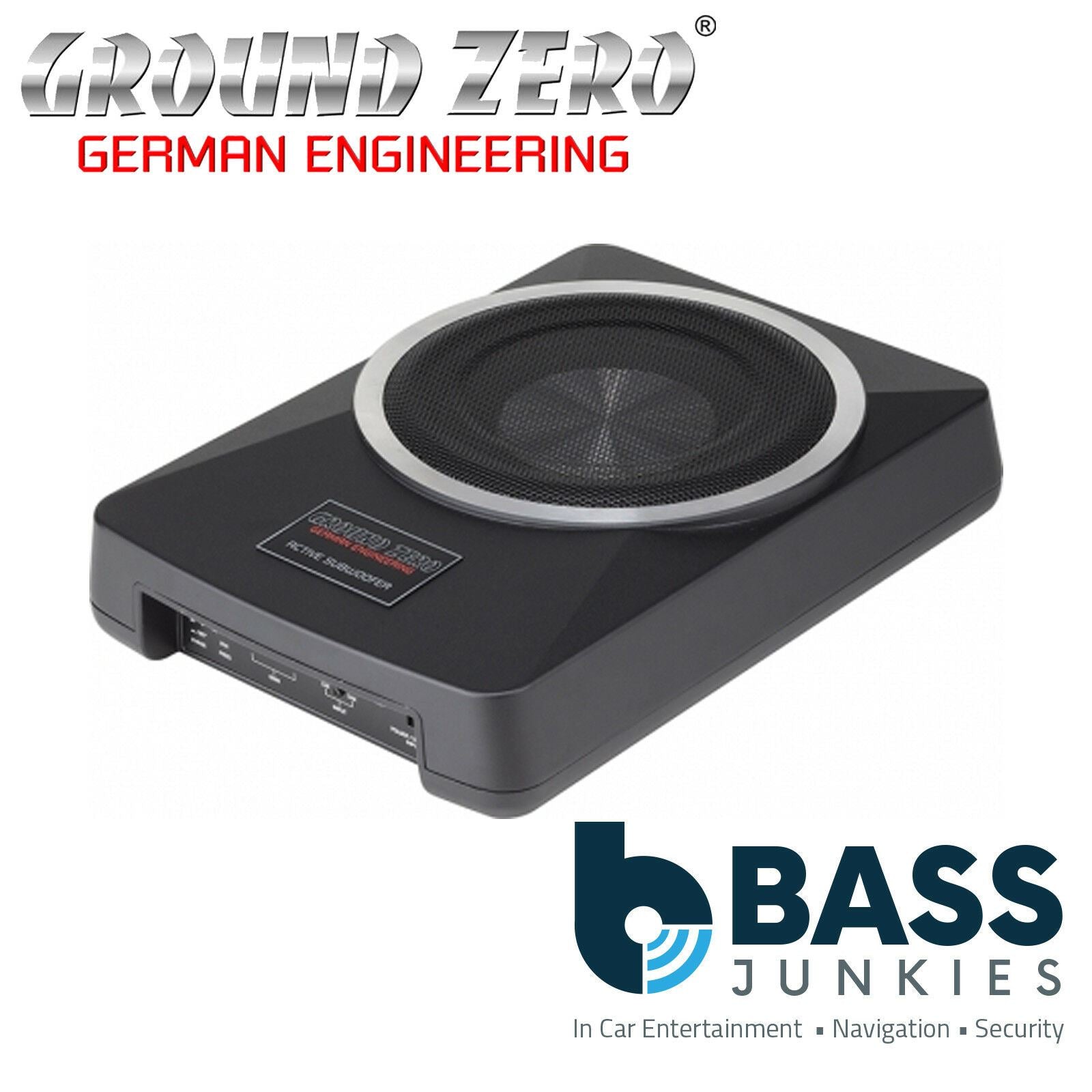 Ground Zero GZUB 800XACTII - Active Underseat 8" Inch 20cm 180 Watts Bass Enclosure Car Subwoofer