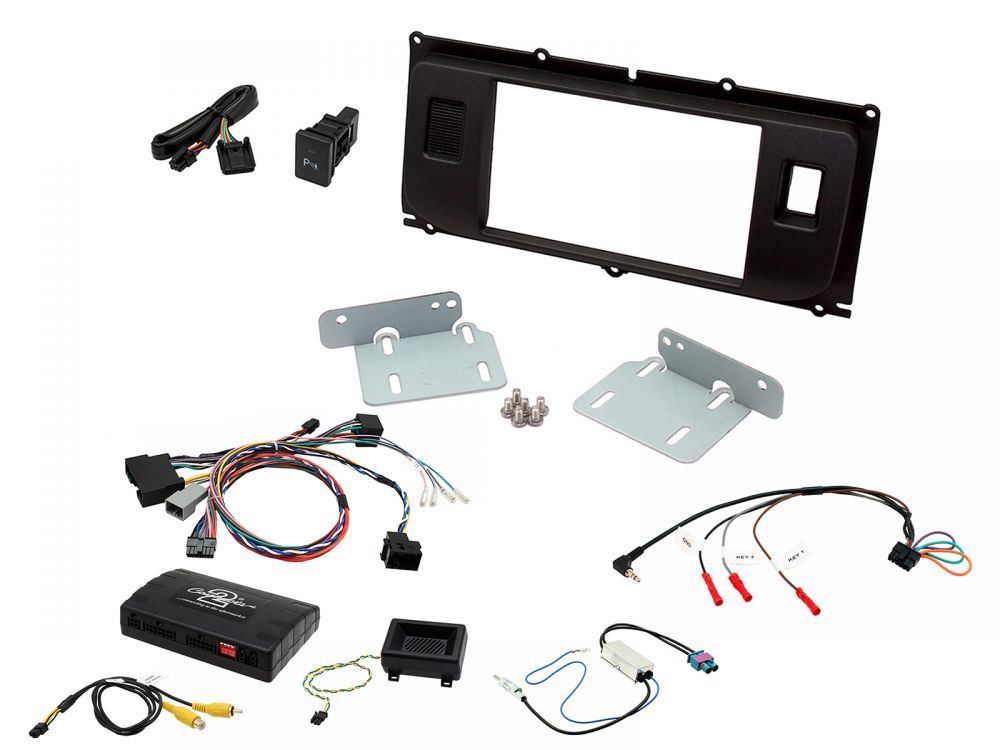 Connects 2 CTKLR01 - Land Rover Evoque 2011 - 2013 Double Din Fascia & Steering Wheel Interface  Installation Kit