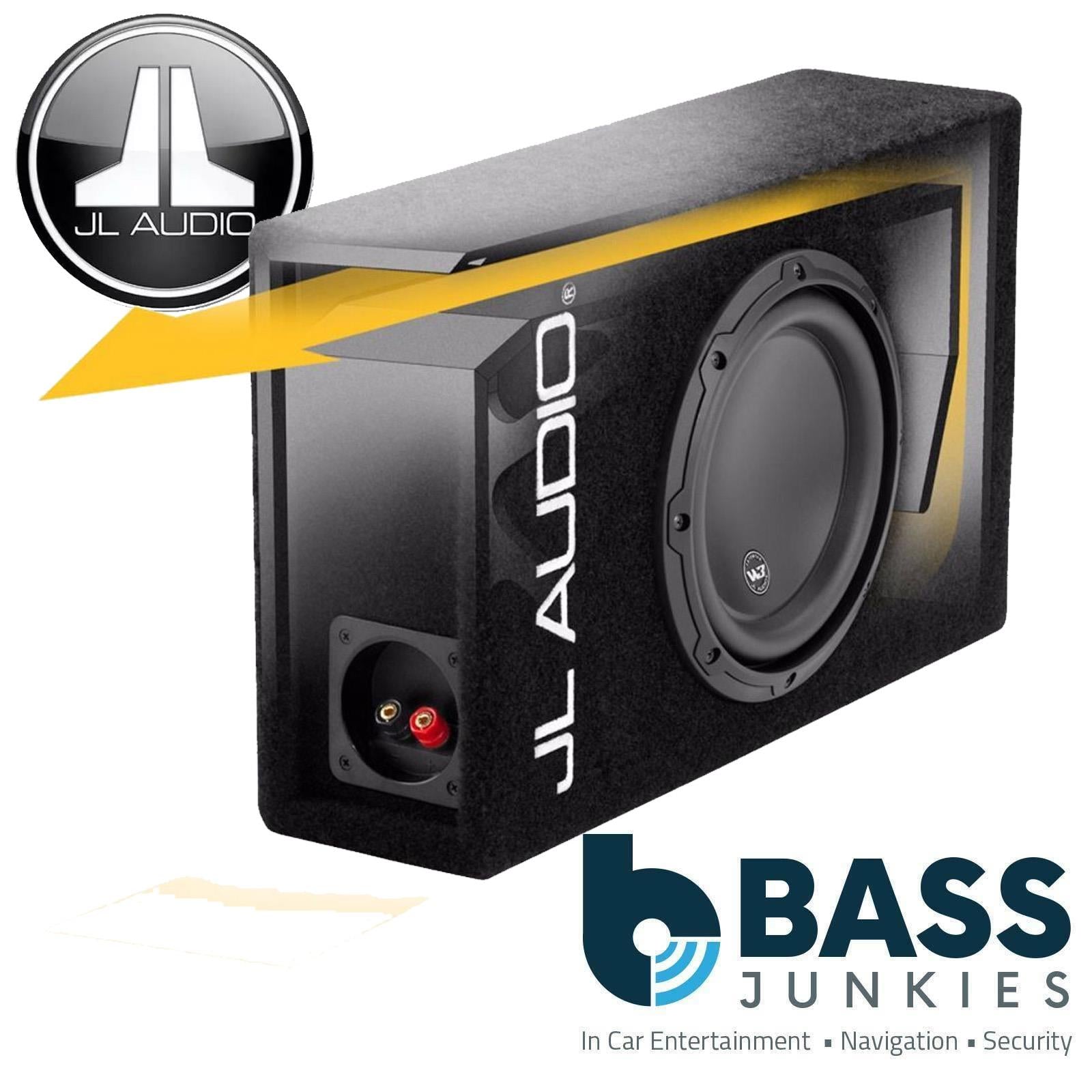 JL Audio CP106LG-W3v3 – Single 6.5″ W3v3 Subwoofer (150W, 4Ω) in Ported Enclosure, Black Carpet