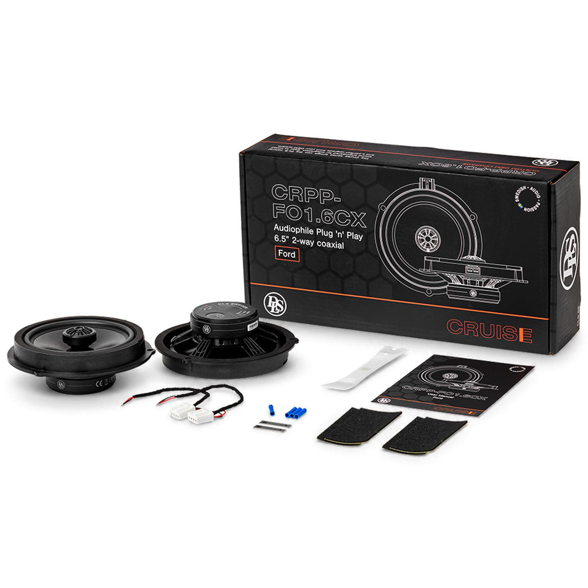 DLS CRPP-FO1.6CX 6.5" 180 Watts Coaxial Rear Door Car Speakers For Ford Cars
