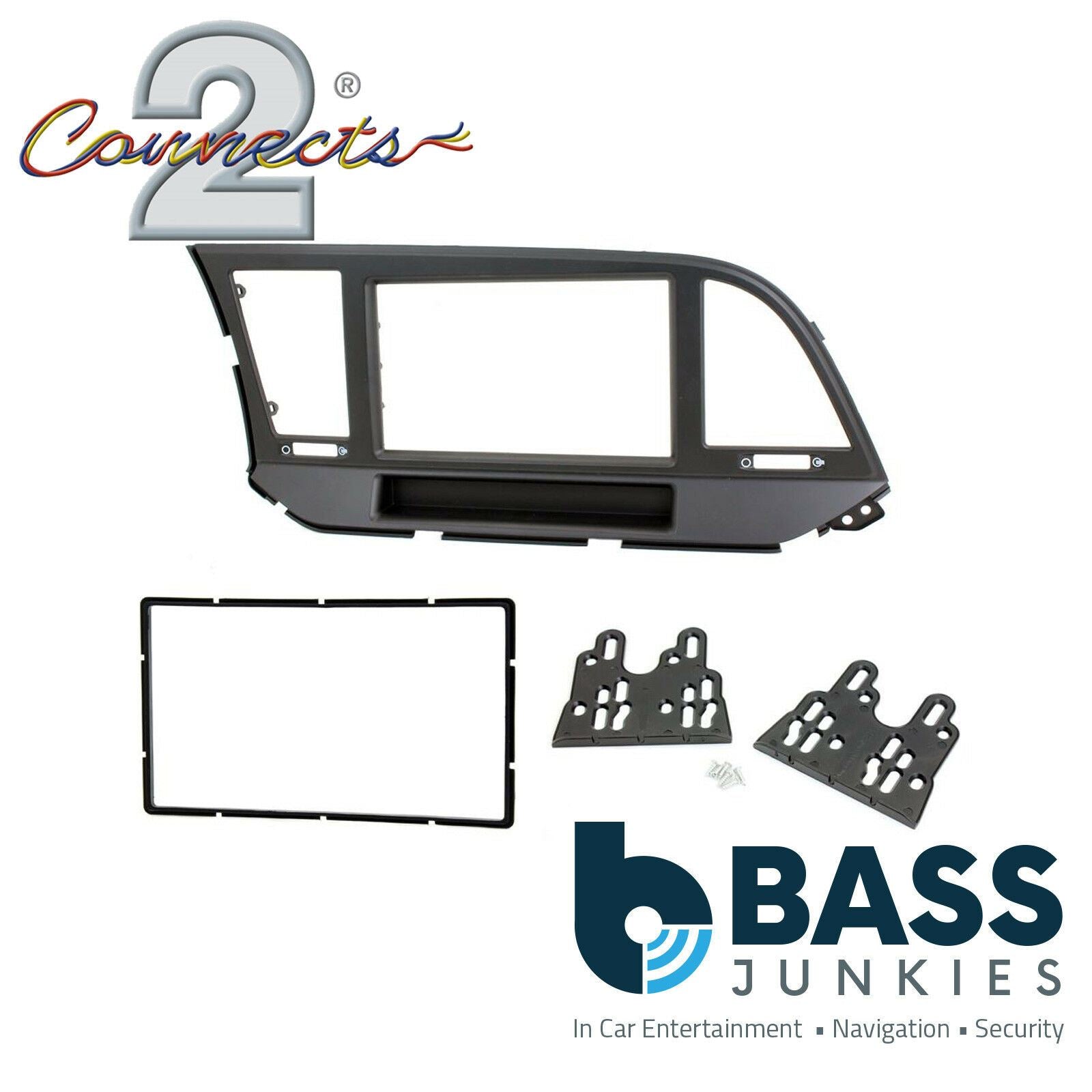 Connects2 CT23HY46L Hyundai Elantra 2015 Onwards LHD Car Stereo Double Din Fascia Panel