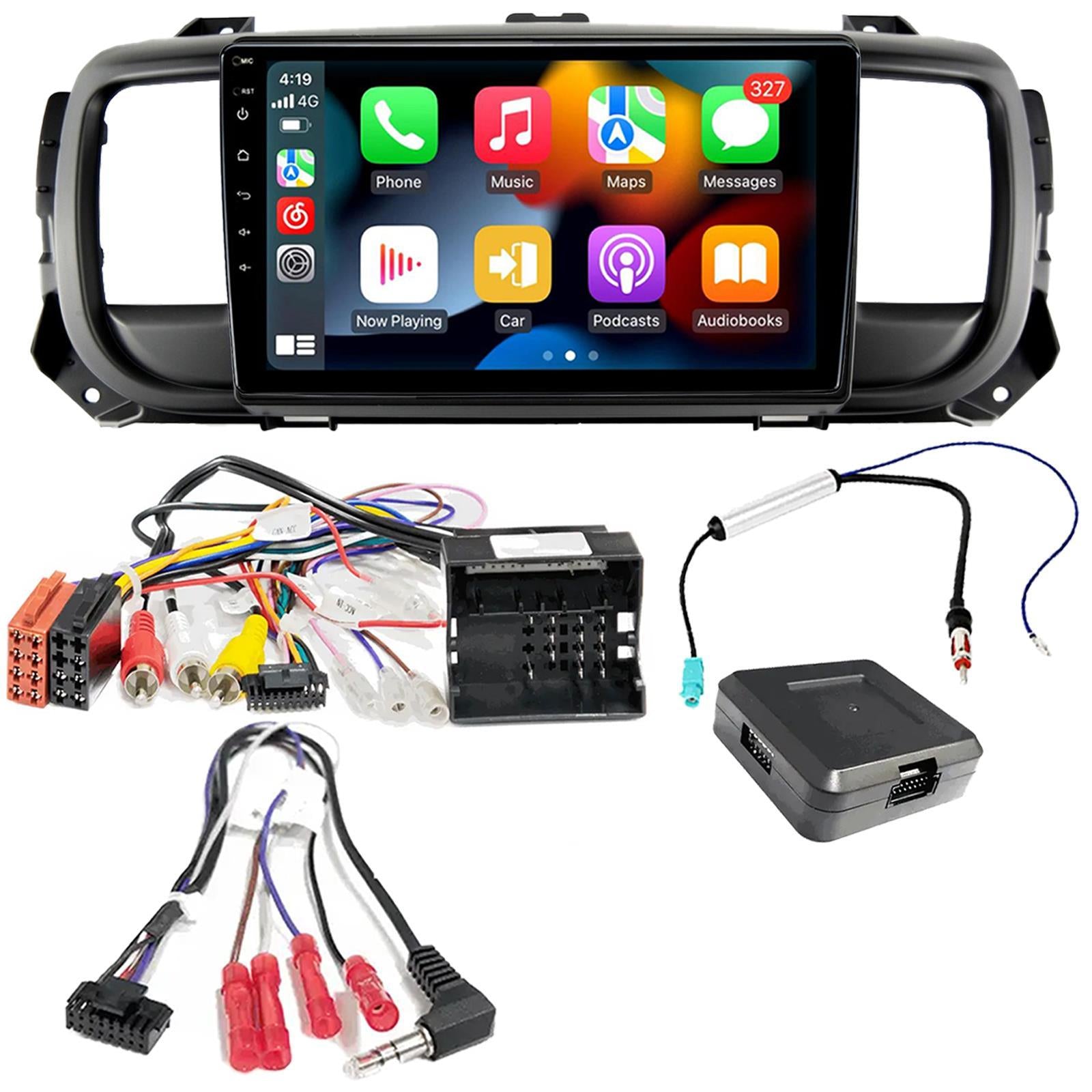 UPGRADED 9" CarPlay Android Car Stereo Kit For Citroen Jumpy Spacetourer 2016 Onwards