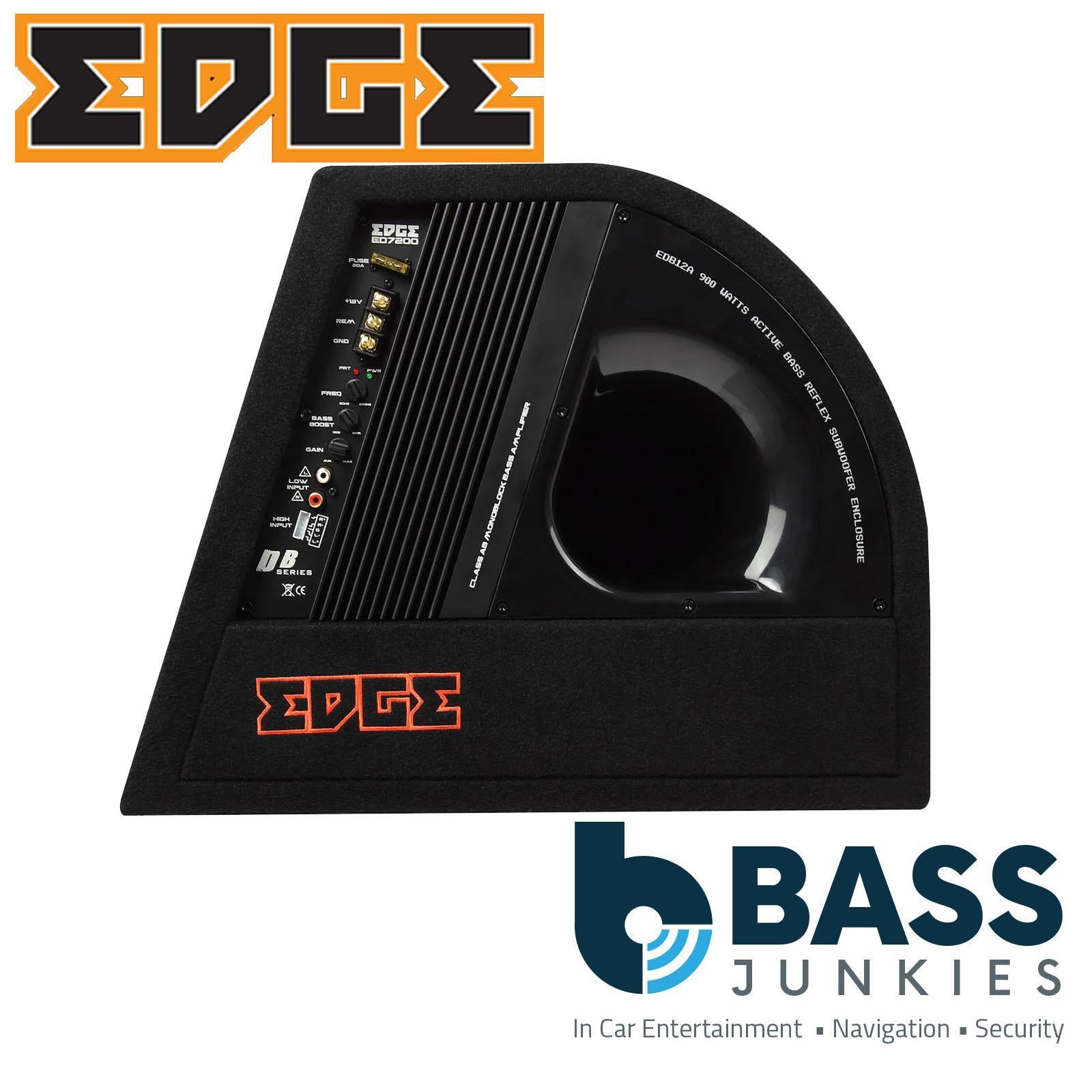 EDGE EDB12A-E0 - DB Series Single 12" inch 900 Watts Active Car Subwoofer Bass Enclosure