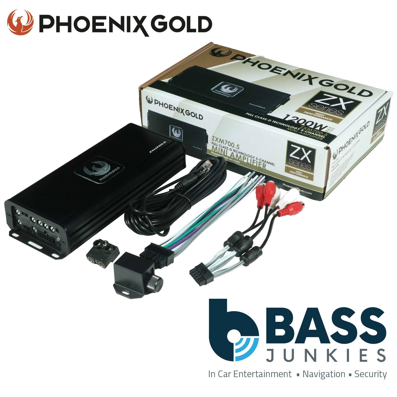 Phoenix Gold ZXM700.5 Amp ZX Series 5 Channel Class D Mini Amplifier