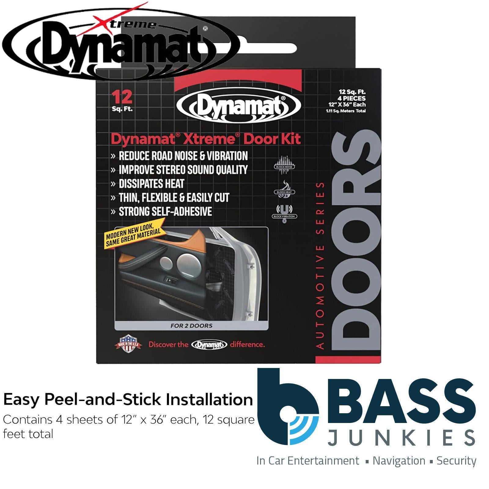 Dynamat DYN10435 - Xtreme Door Kit 12 sq.ft 12" x 36" x 4 Sheets Car Sound Deadening Mat