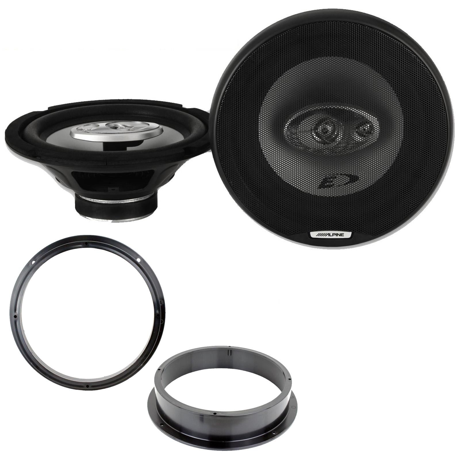 Alpine SXE-2035S - 8" 560 Watts a Pair Front Door Car Speakers For Audi A4 2009-16 20cm 560 Watts a Pair Front Door Speaker Kit For Audi A4 2009 - 2016