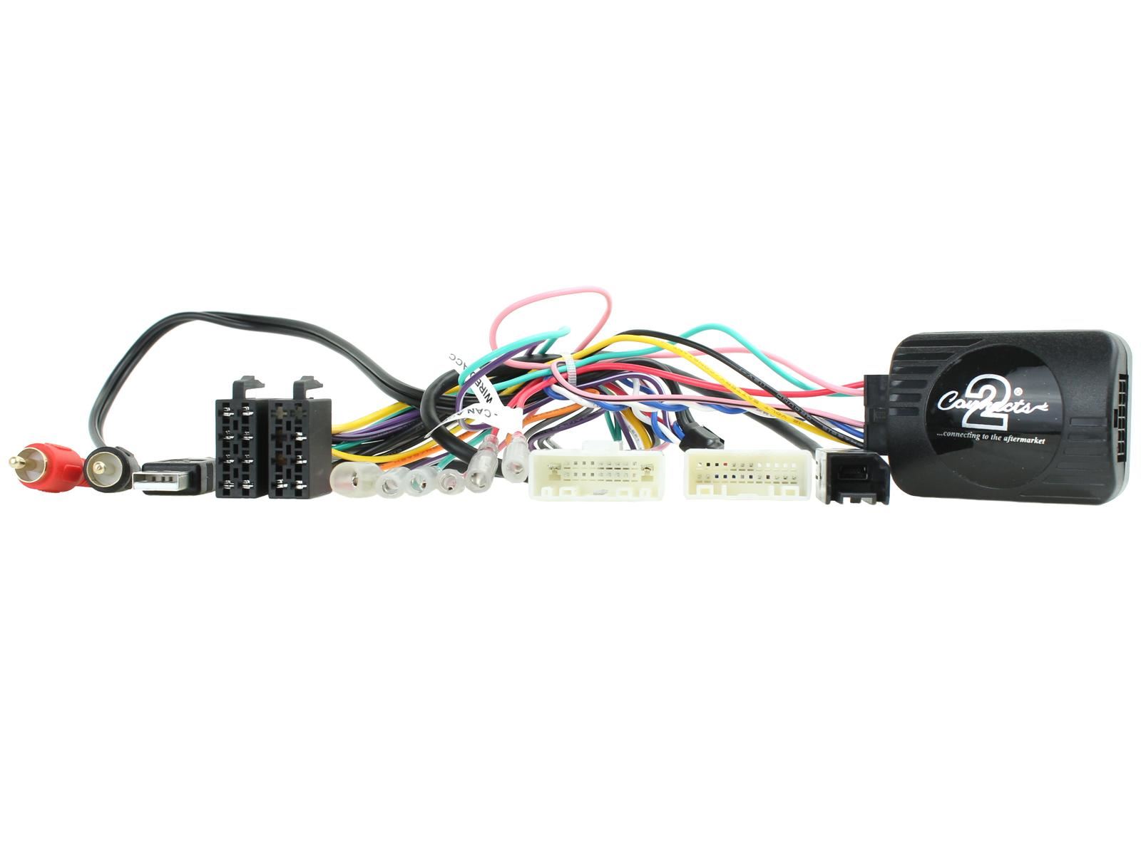 Connects2 CTKNS05- Nissan Qashqai (J11) 2014-17 | Nissan X-Trail (T32) 2014-17 Double Din Car Stereo Fascia Panel & Steering Wheel Interface Kit
