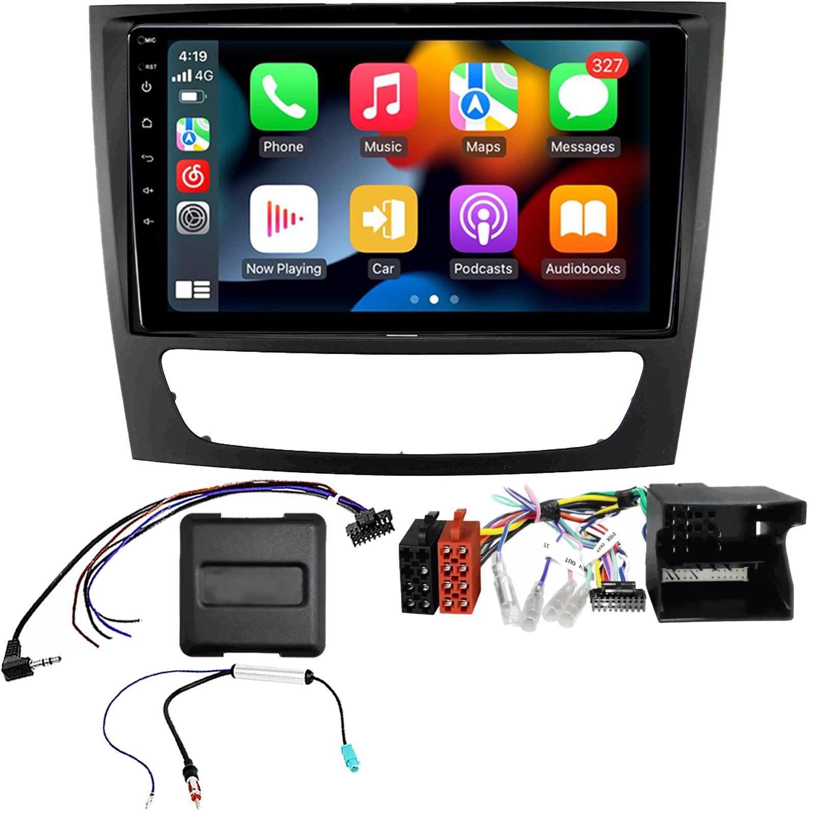 UPGRADED 9" CarPlay Android Car Stereo Kit For Mercedes E Class 211 CLS 219 2001 - 2009